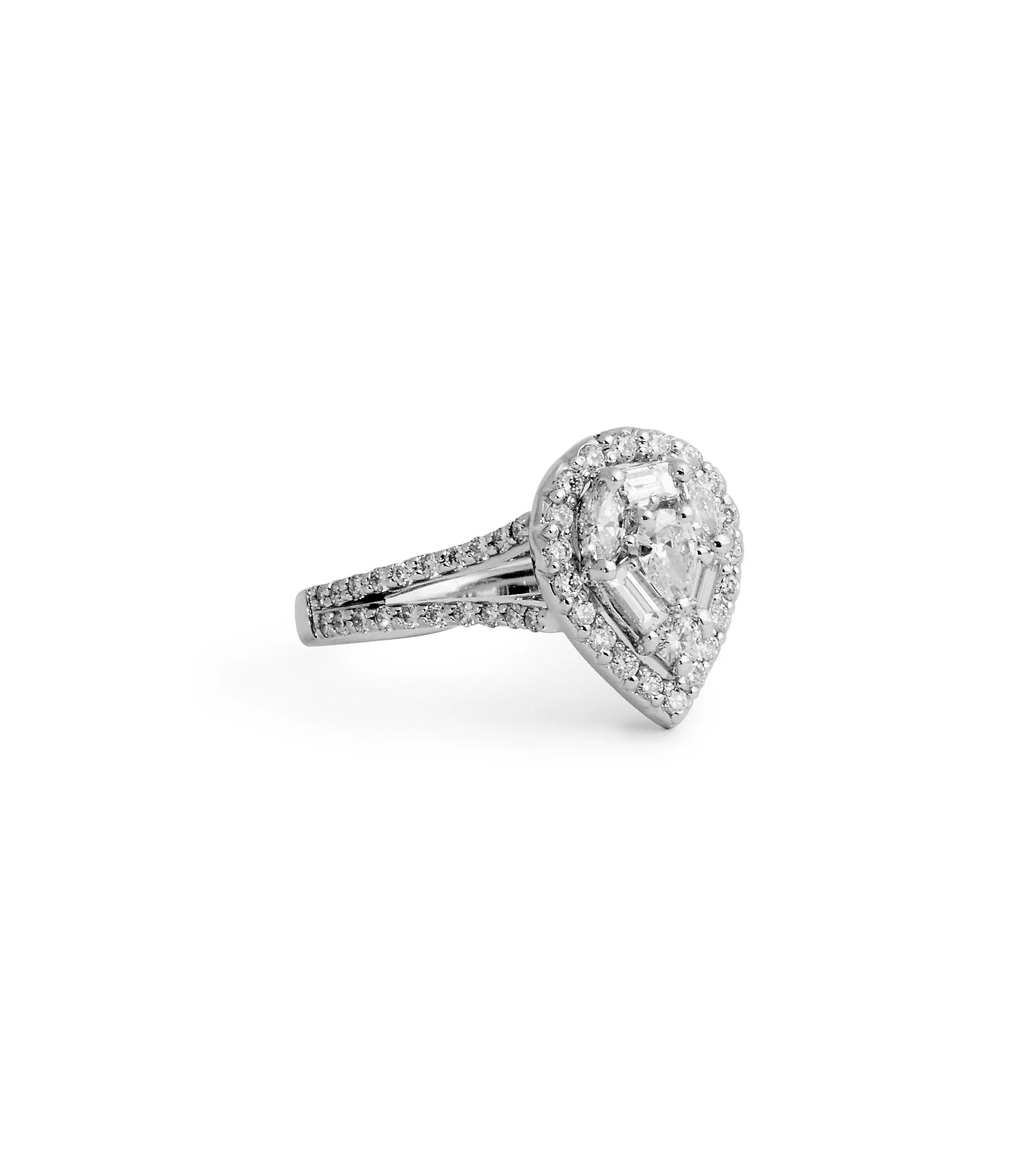 Pear Shaped Diamond Engagement Ring