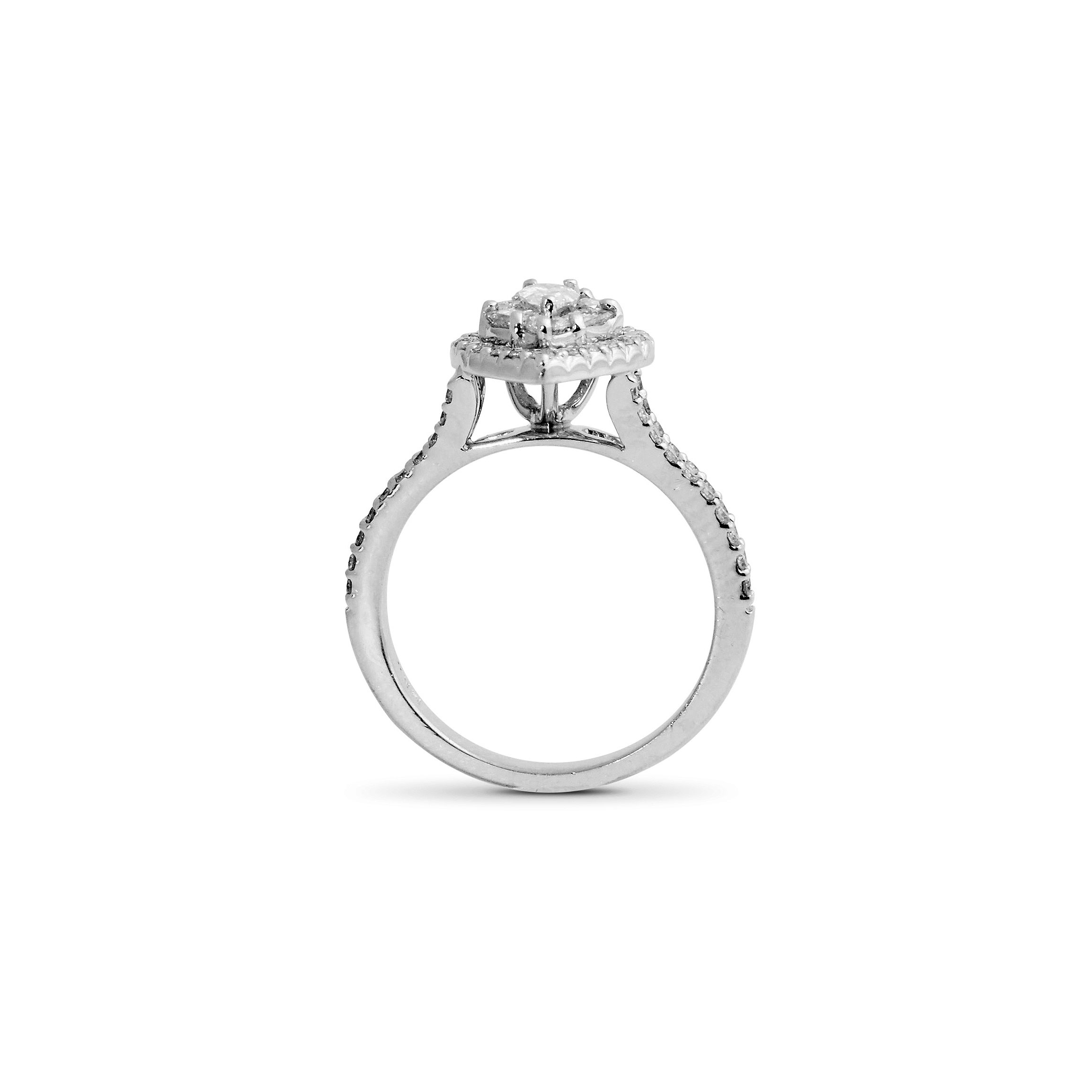 Pear Shaped Diamond Engagement Ring
