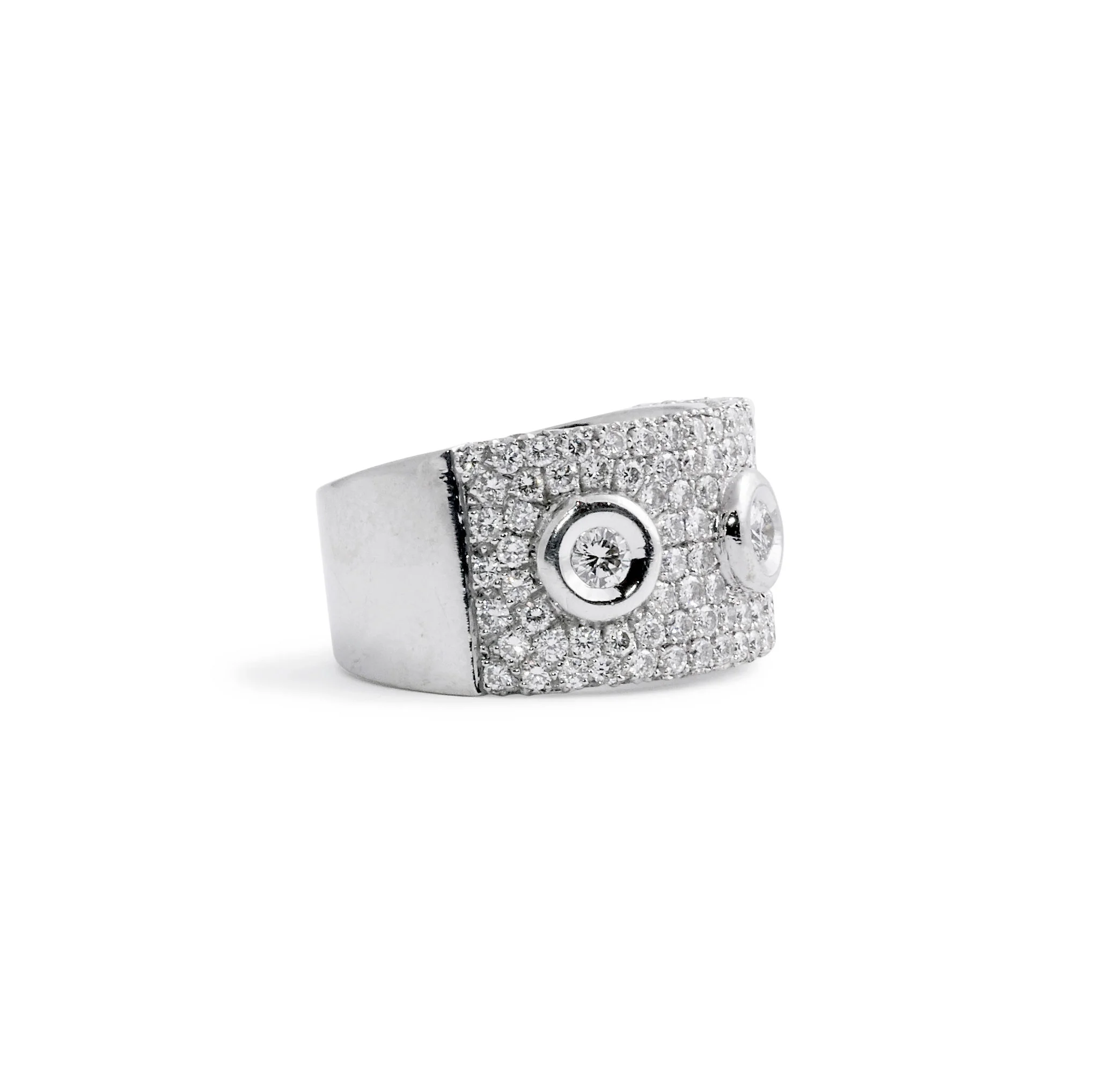 Pave Diamond Wedding Band