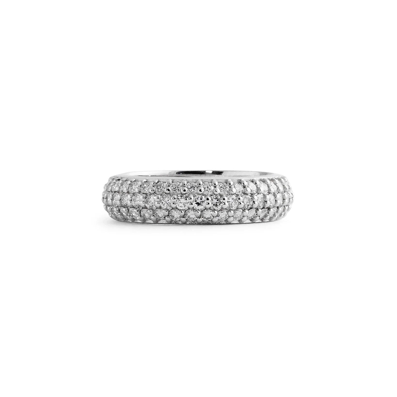 Pave Diamond Wedding Band