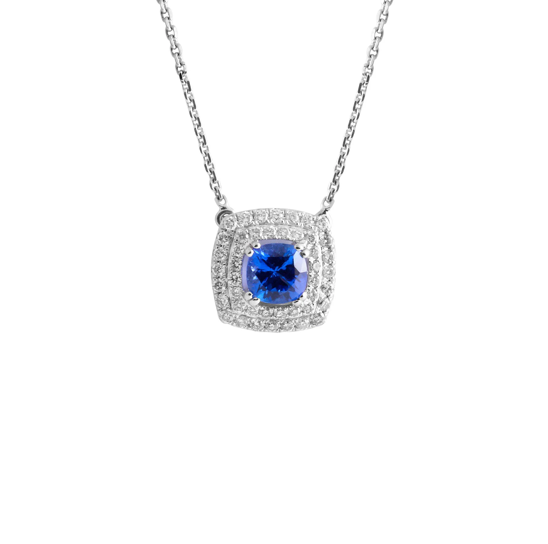 Copy of Tanzanite Stone and Diamond Pendant