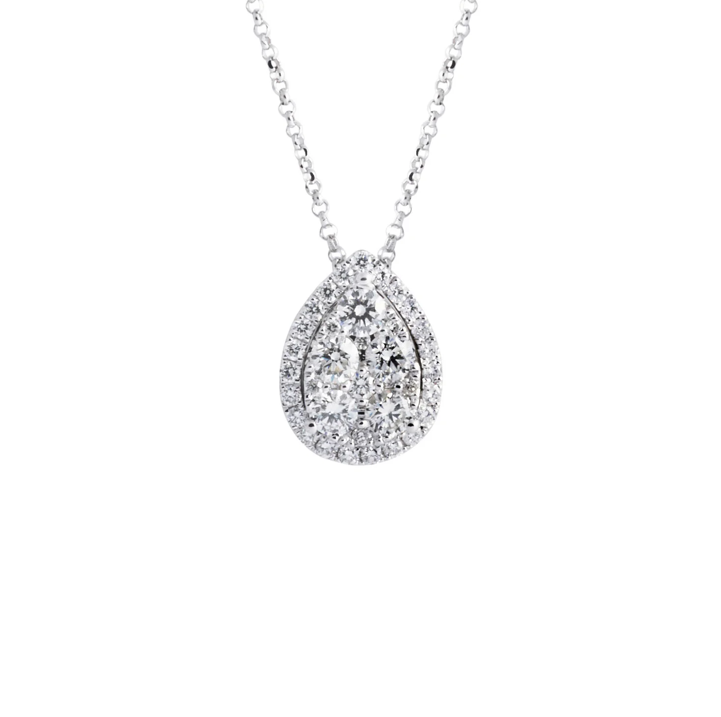 Copy of Pear Shaped Diamond Pendant Necklace