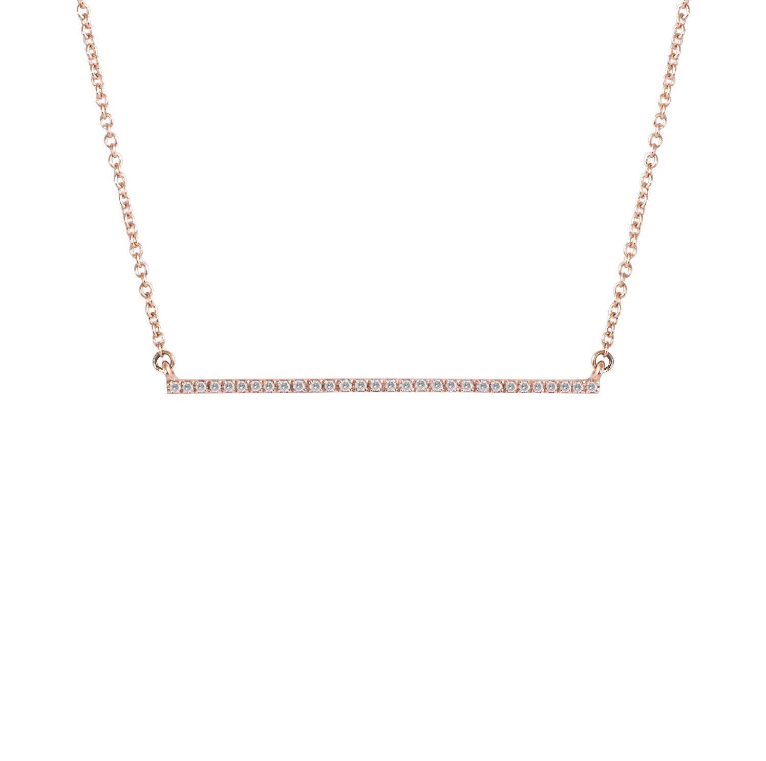 Copy of Diamond Bar Pendant Necklace