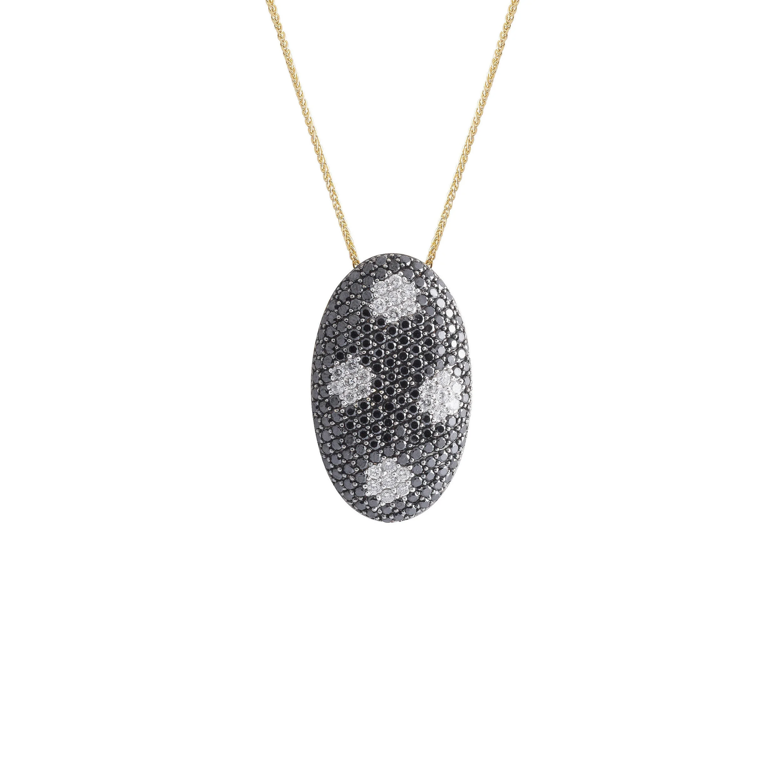 Black and White Diamond Pendant