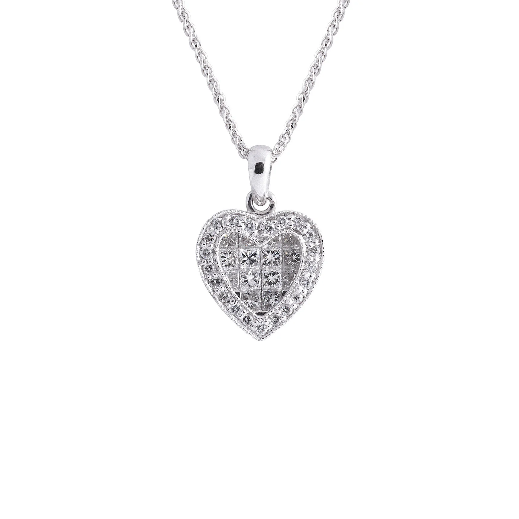 Diamond Heart Pendant Necklace