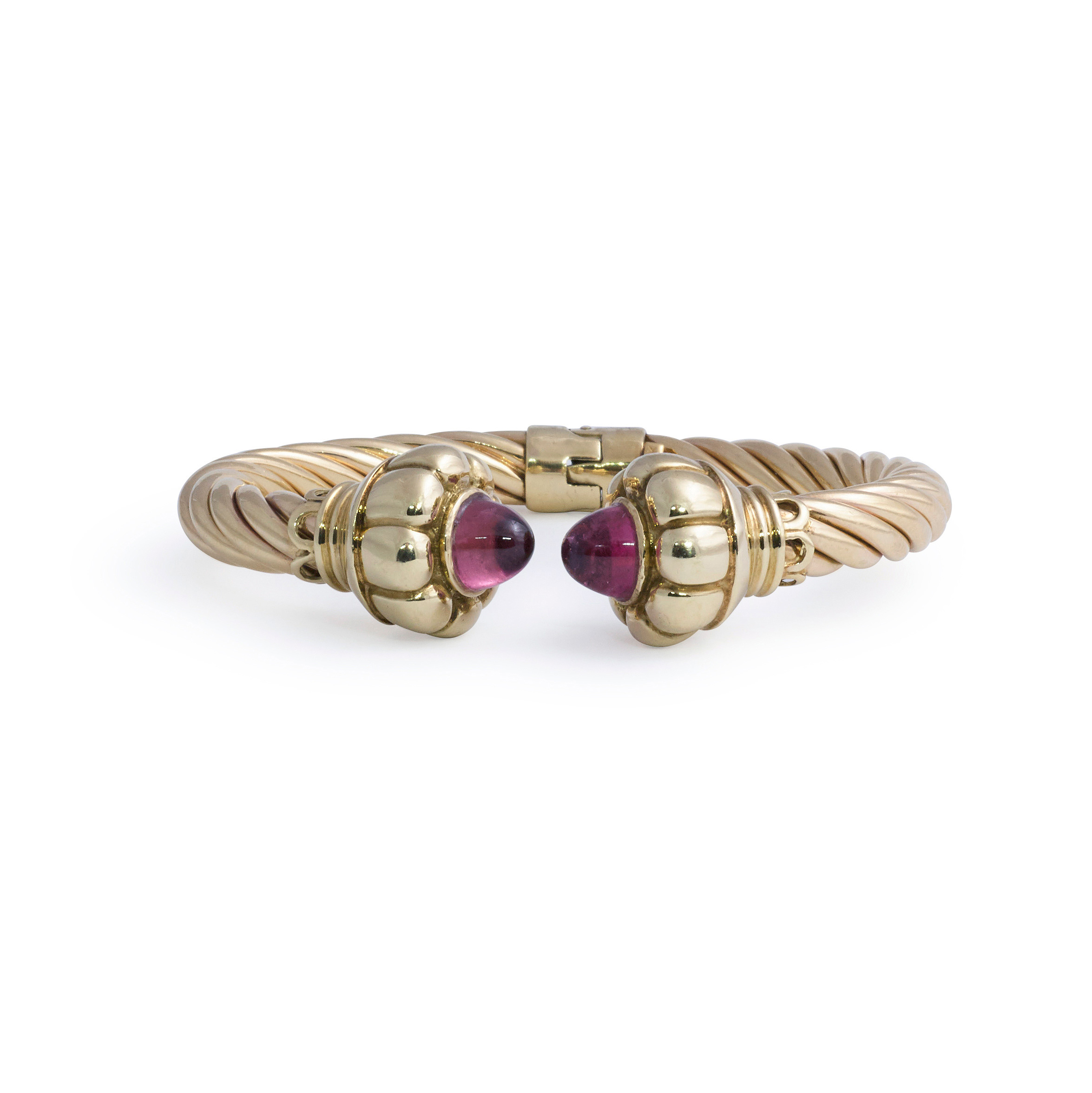 Amethyst and Gold Cuff Bracelet