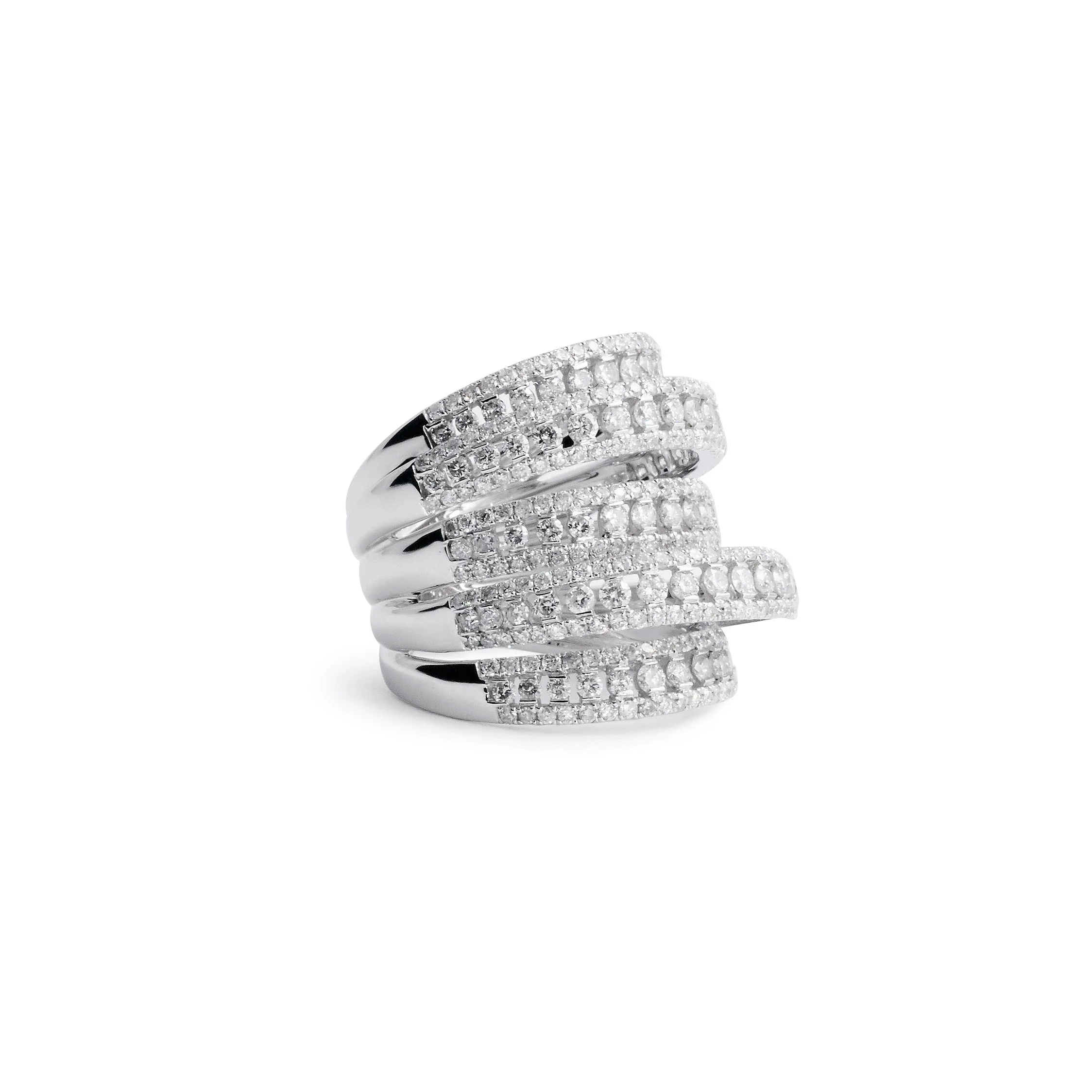 Multi Level Pavé Diamond Ring