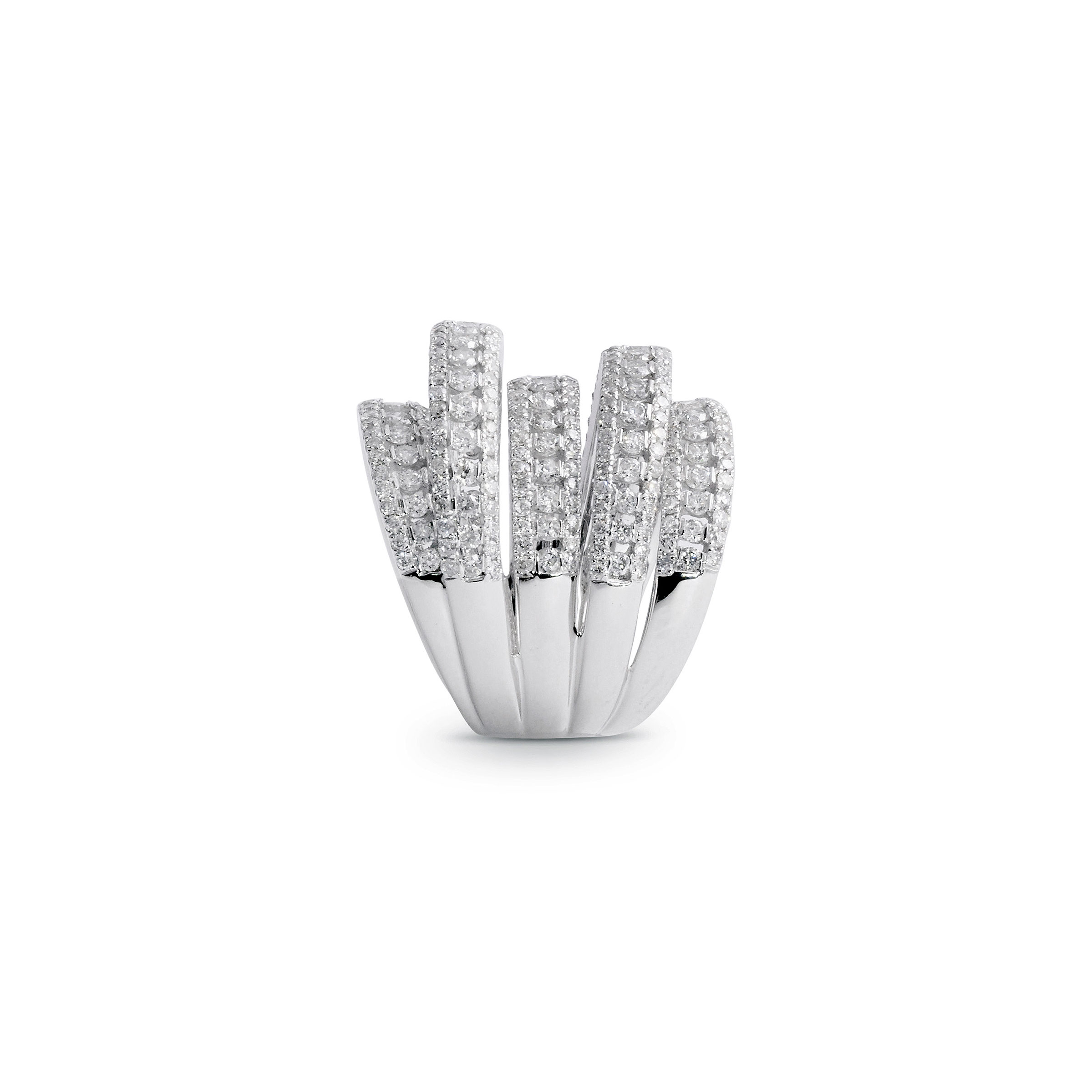 Multi Level Pavé Diamond Ring