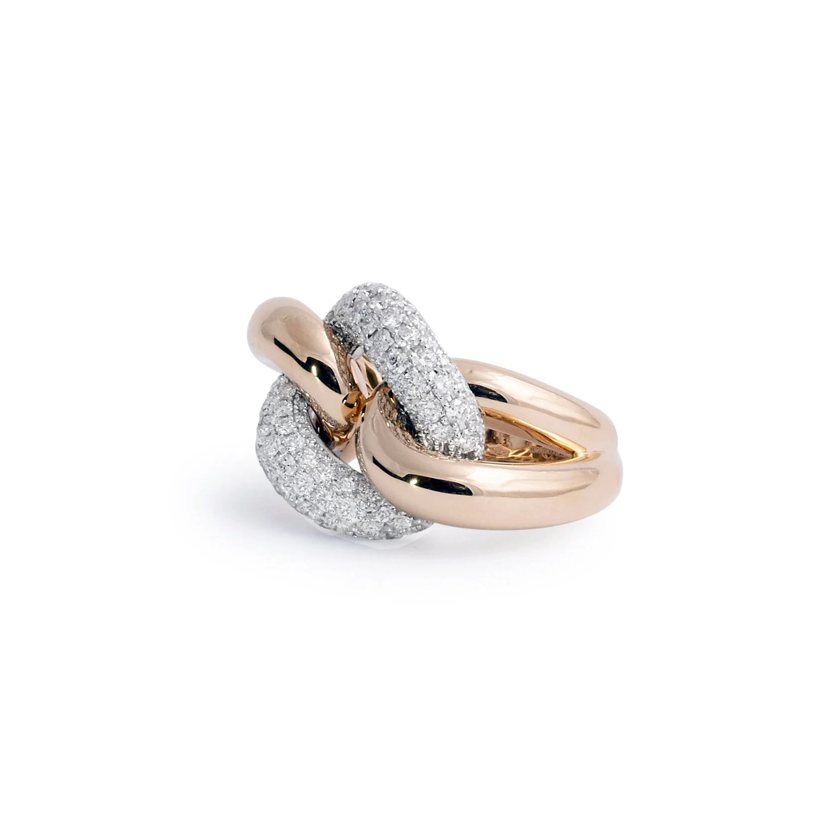 Giorgio Visconti Gold and Diamond Link Ring