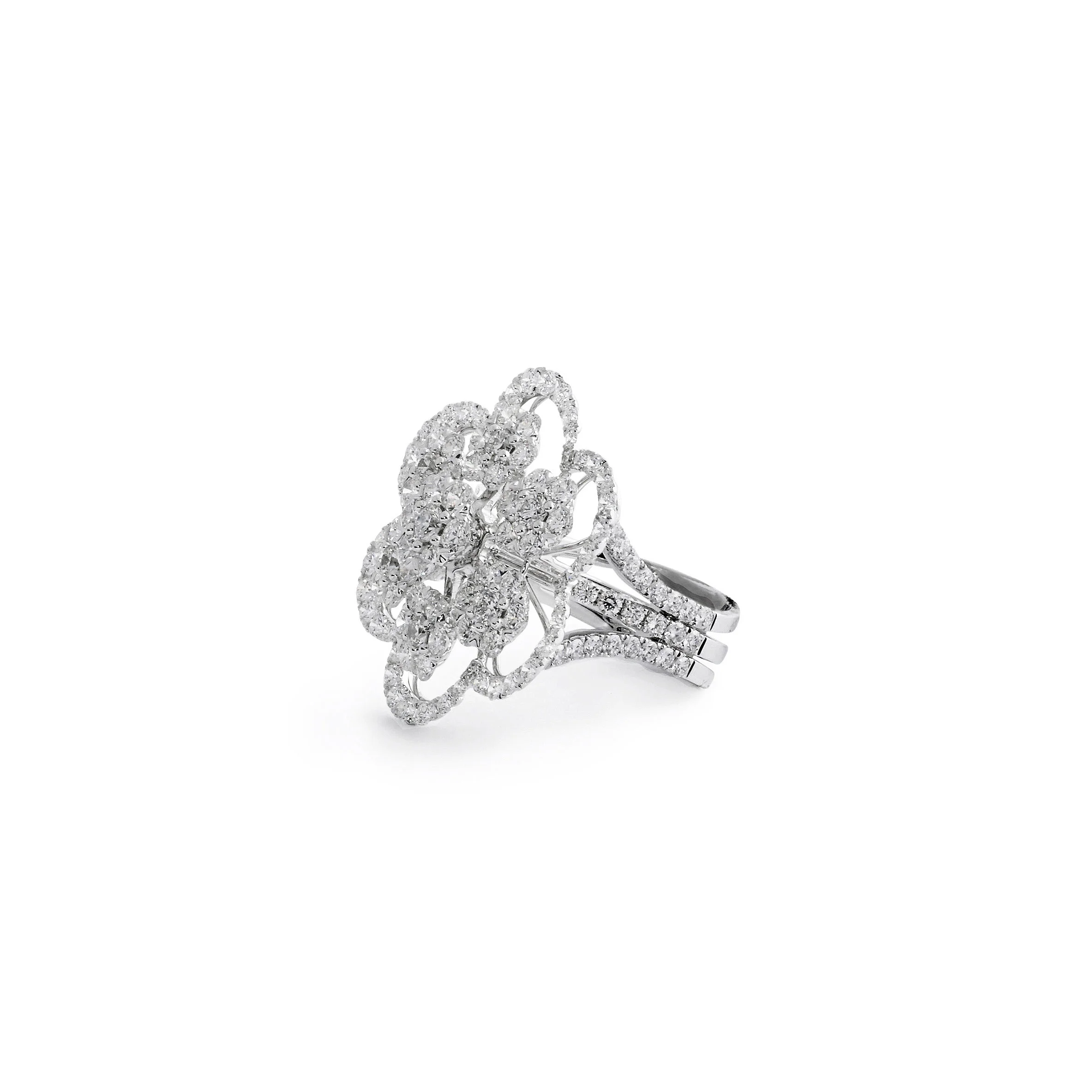 Dazzling Flower Diamond Ring