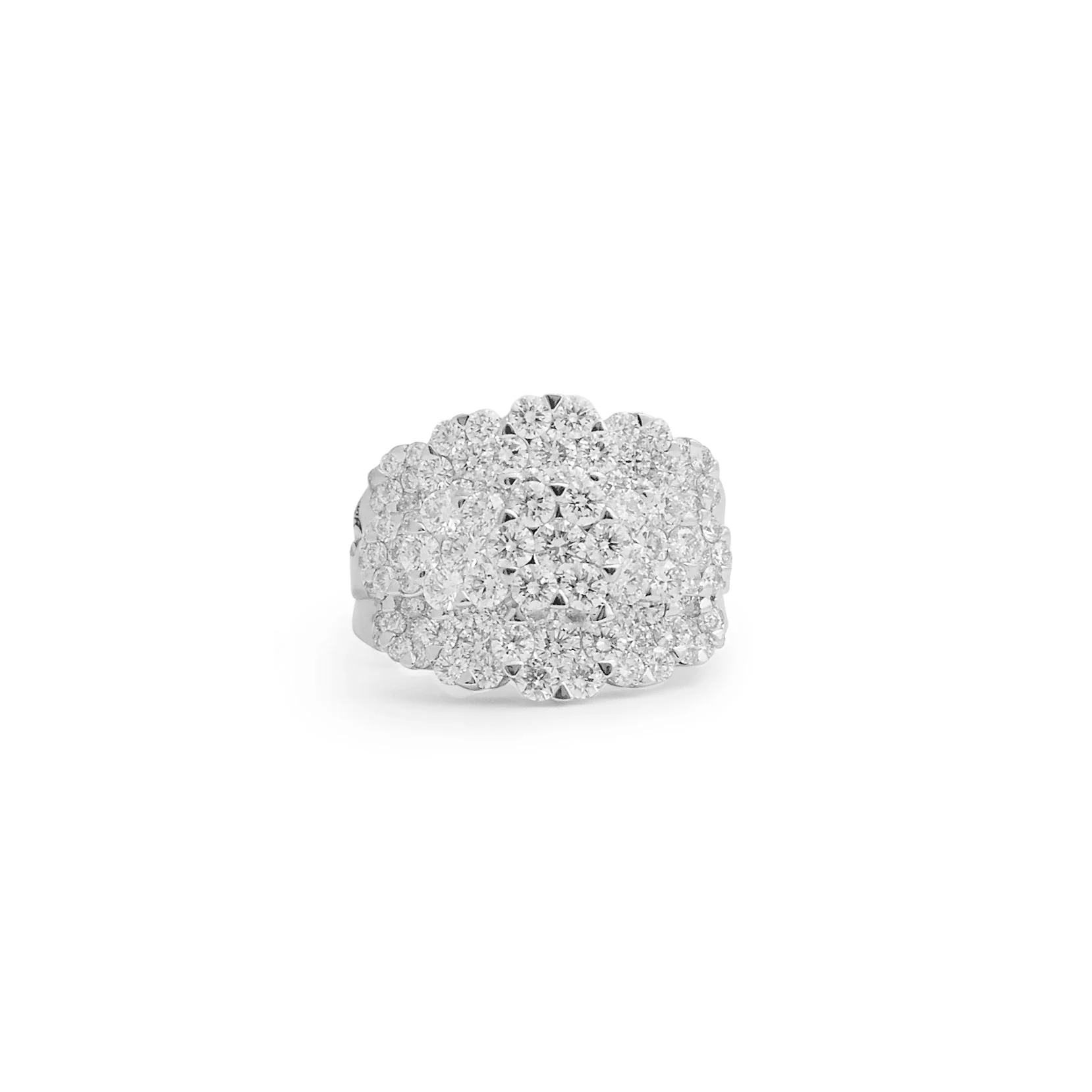 Diamond Flower Clusters Fashion Ring