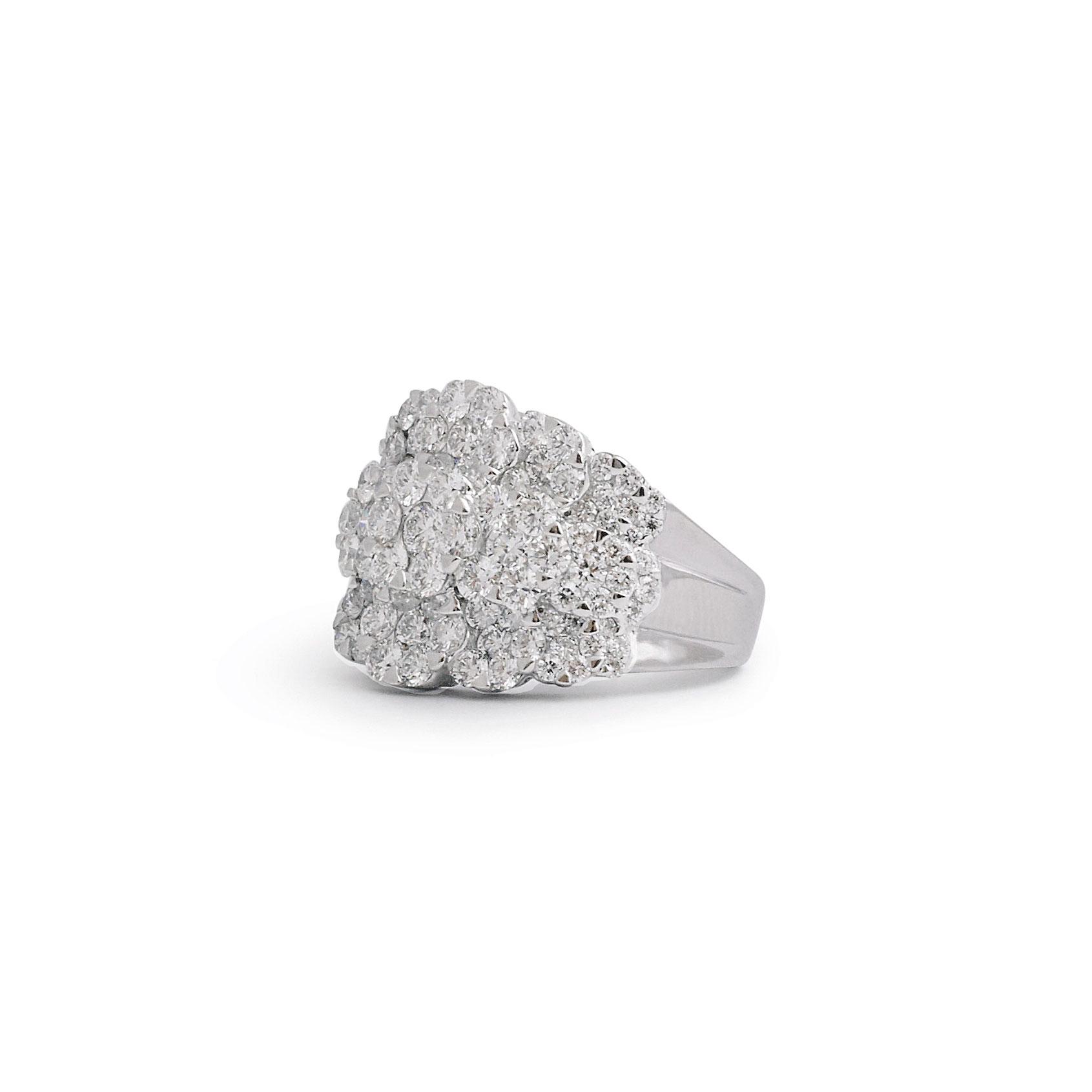 Diamond Flower Clusters Fashion Ring