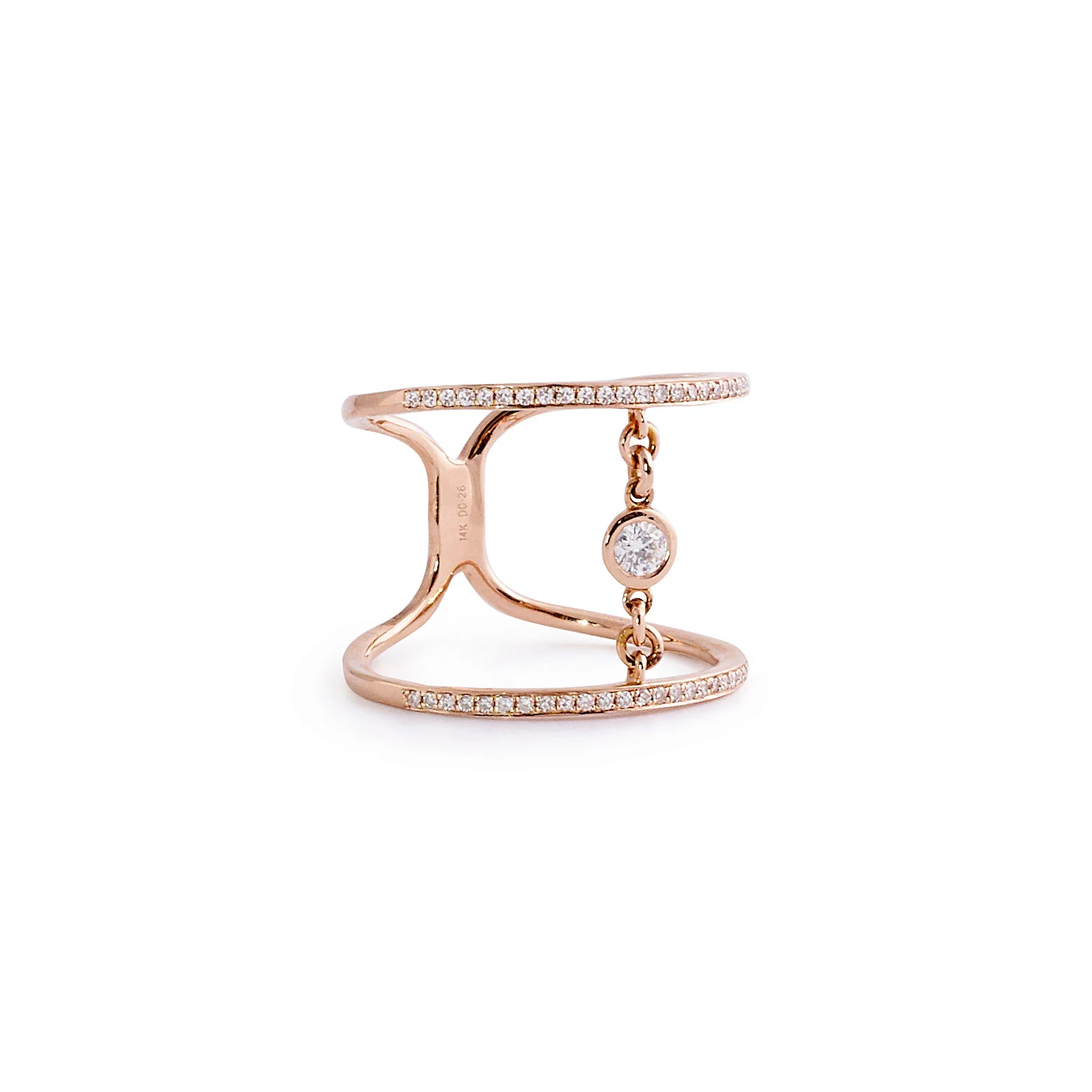 Diamond and Rose Gold Ring