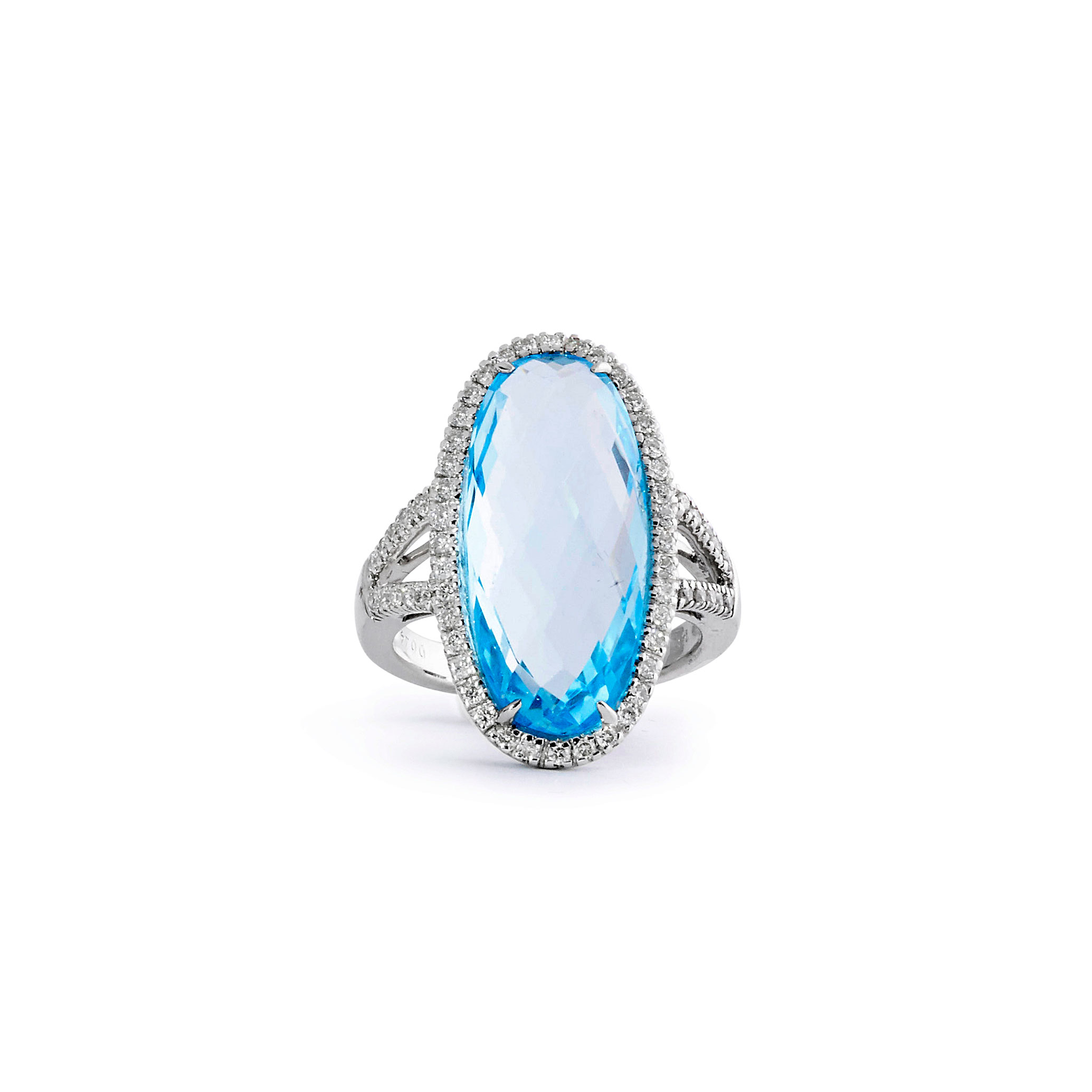 Blue Topaz Cocktail Ring