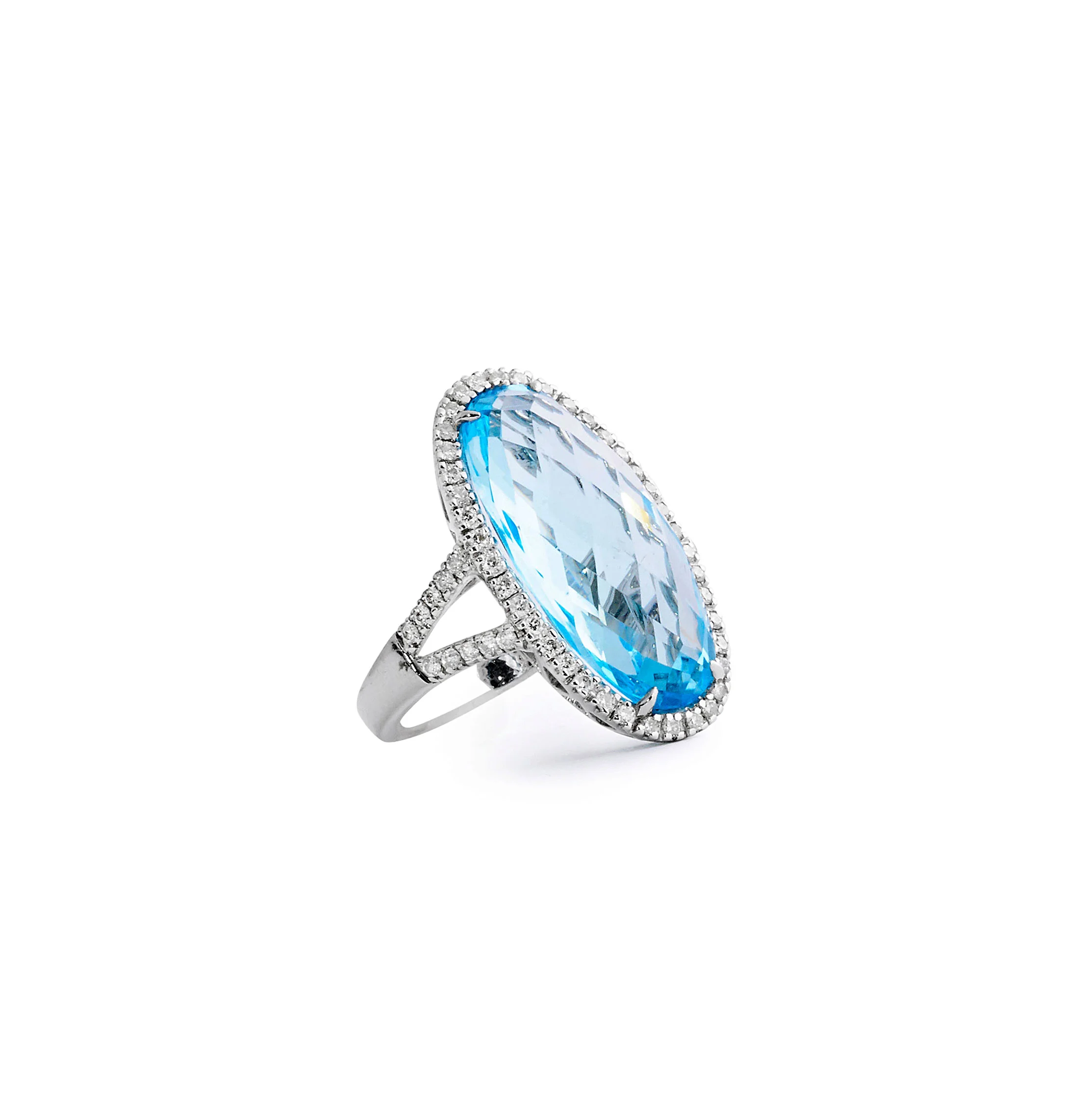 Blue Topaz Cocktail Ring