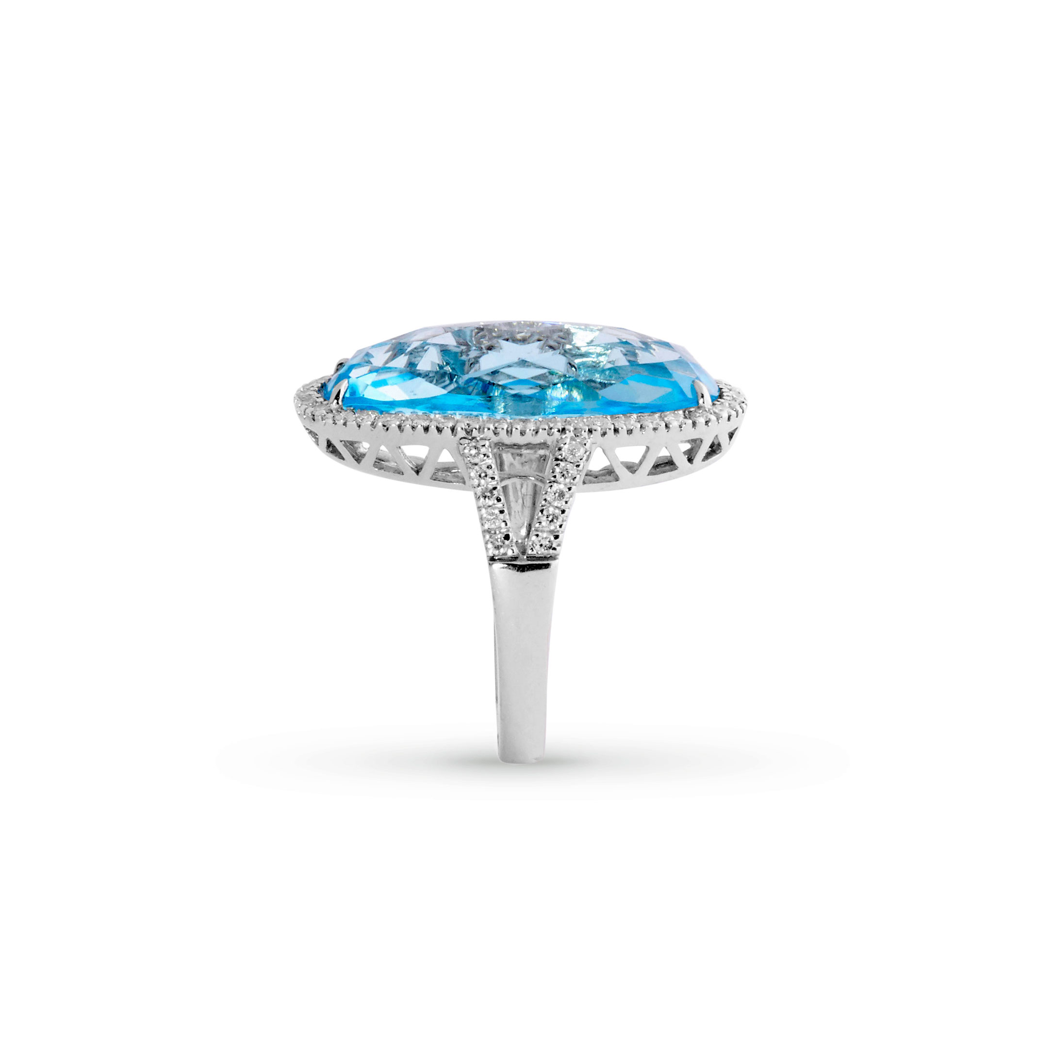 Blue Topaz Cocktail Ring