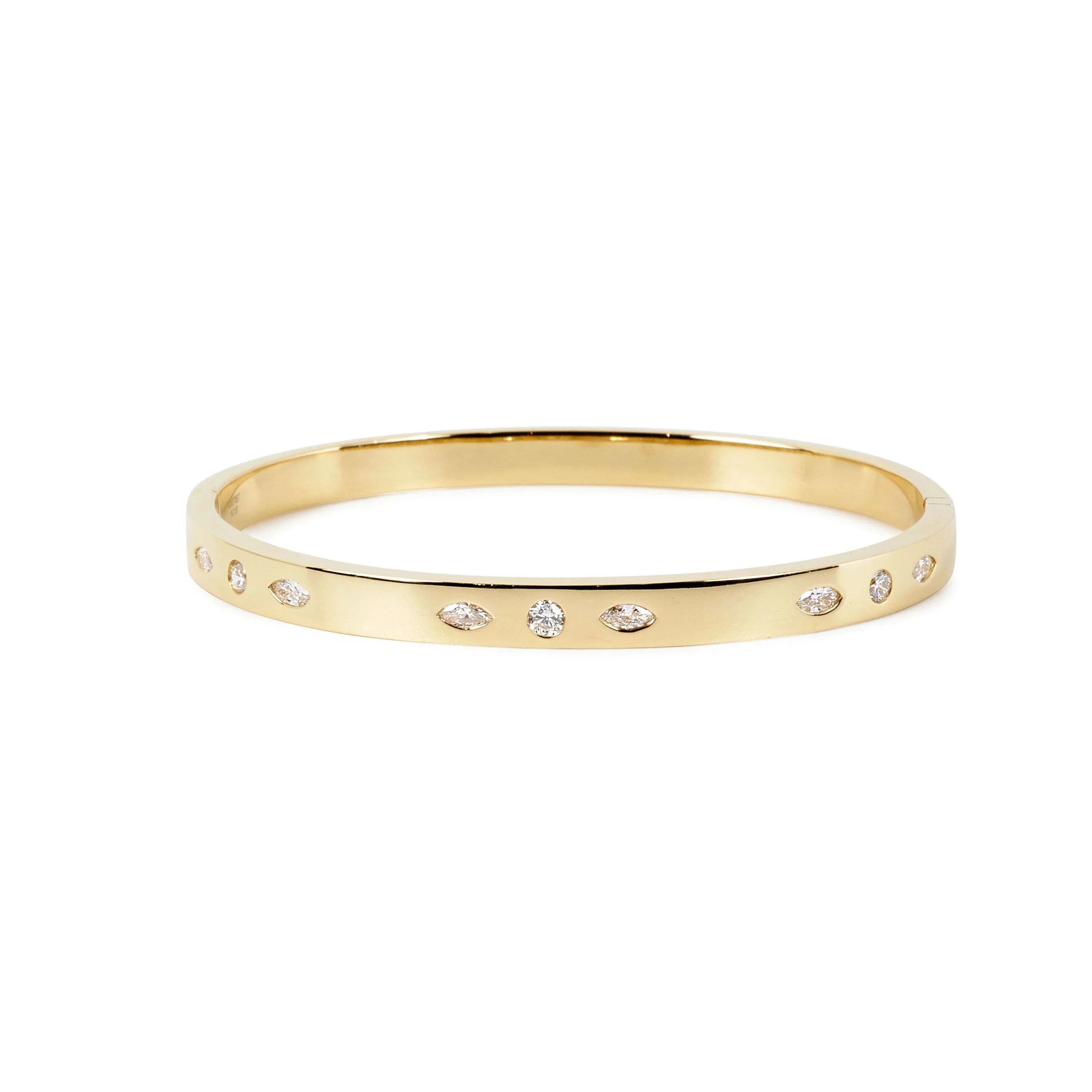 Gold and Diamond Bangle