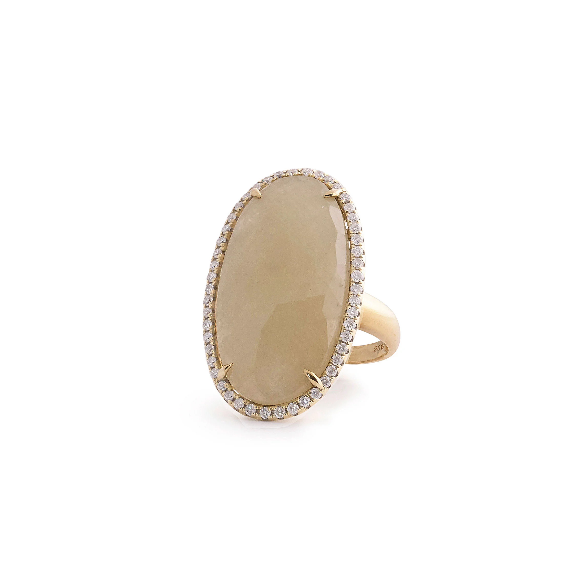 Oval Champagne Sapphire Ring