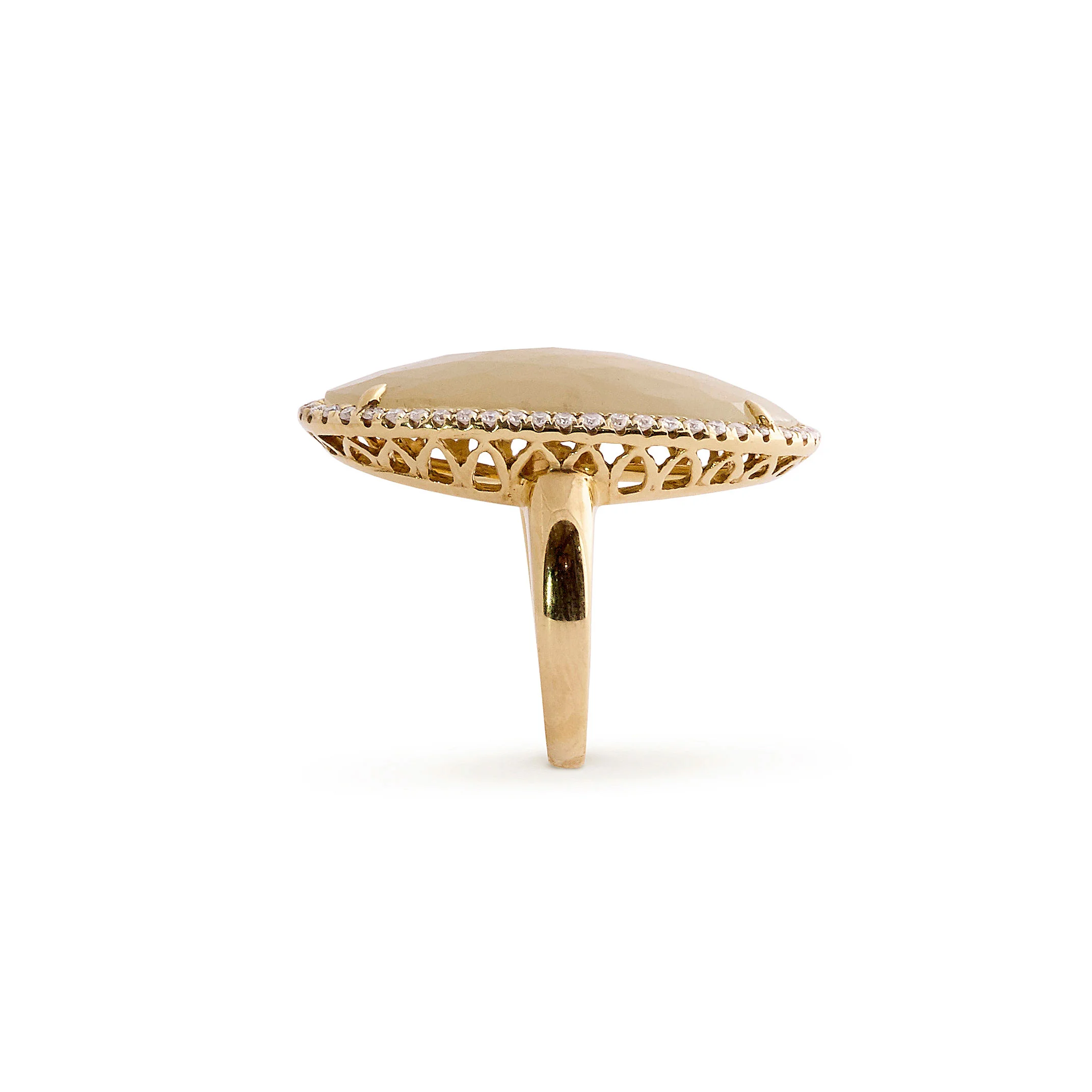 Oval Champagne Sapphire Ring