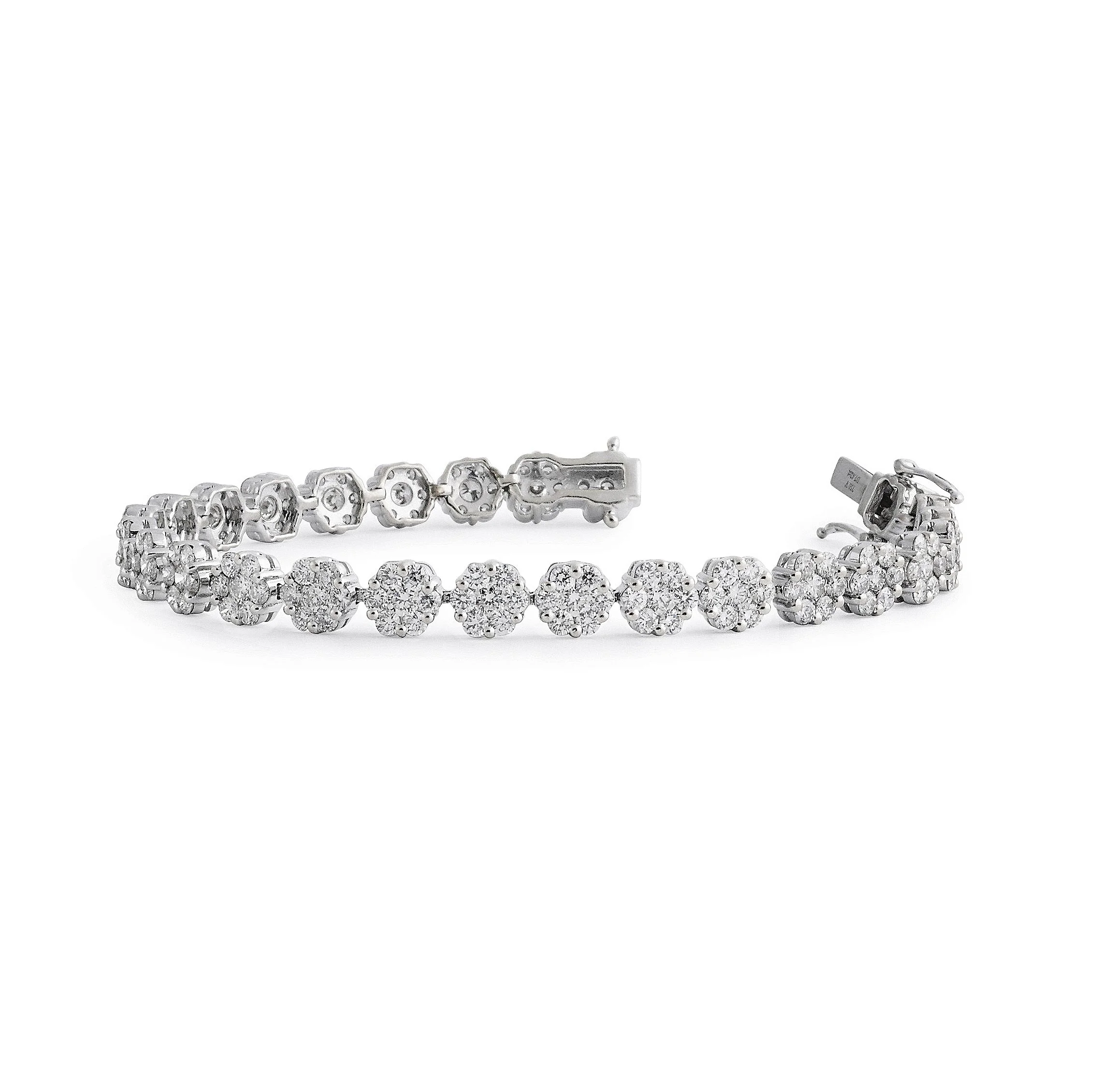 Diamond Cluster Tennis Bracelet
