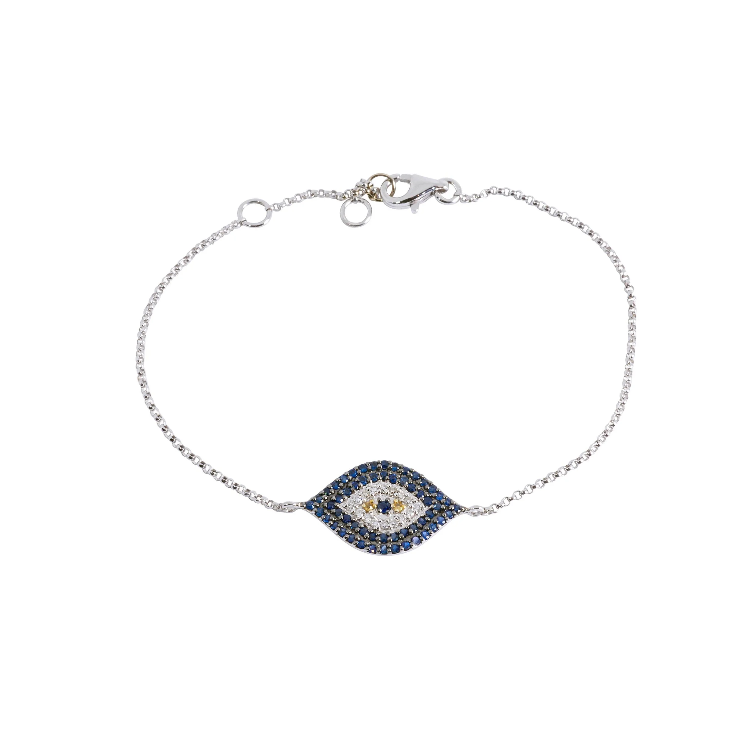 Sapphire and Diamond Eye Bracelet
