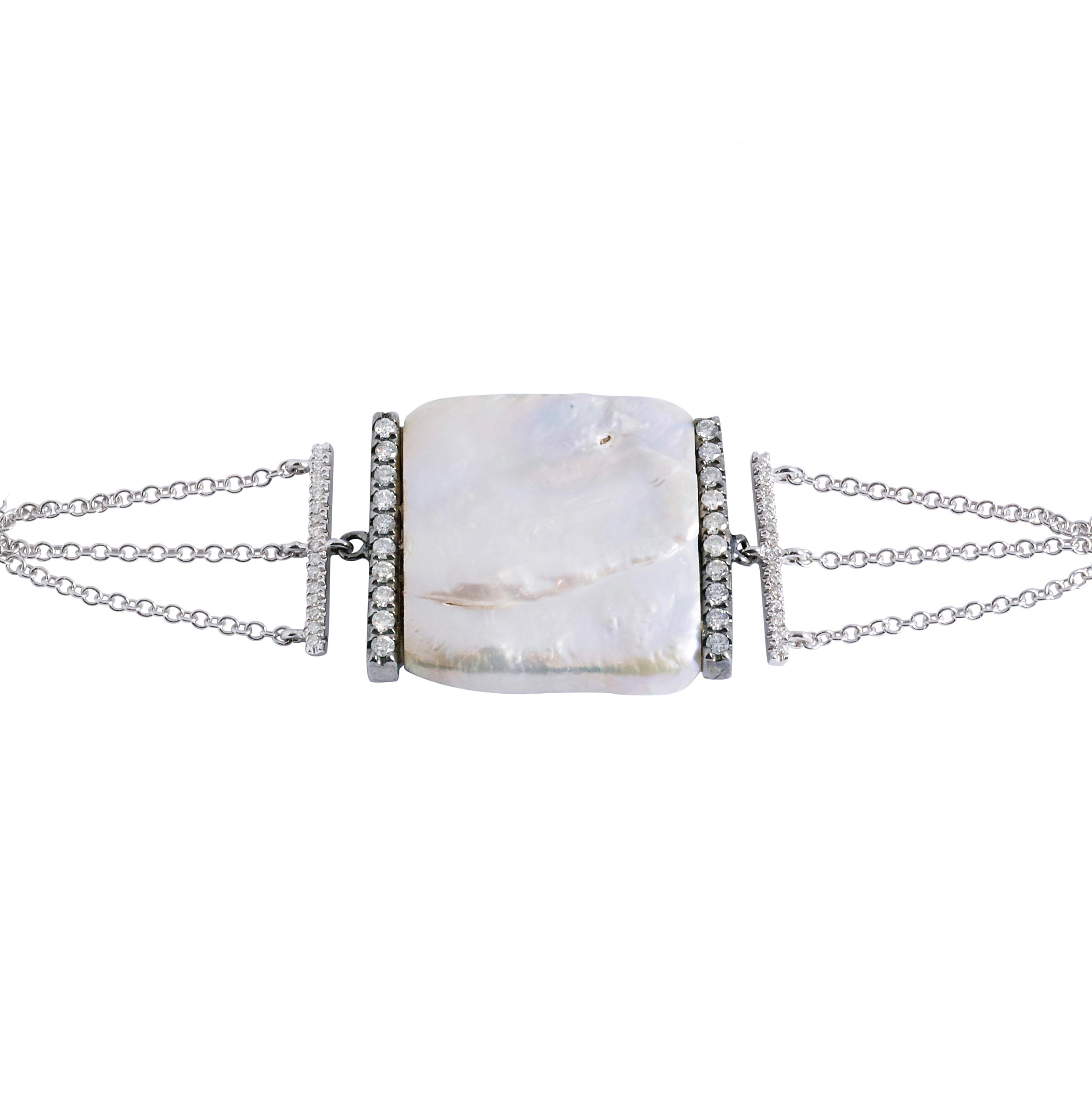 Pearl and Diamond Bracelet
