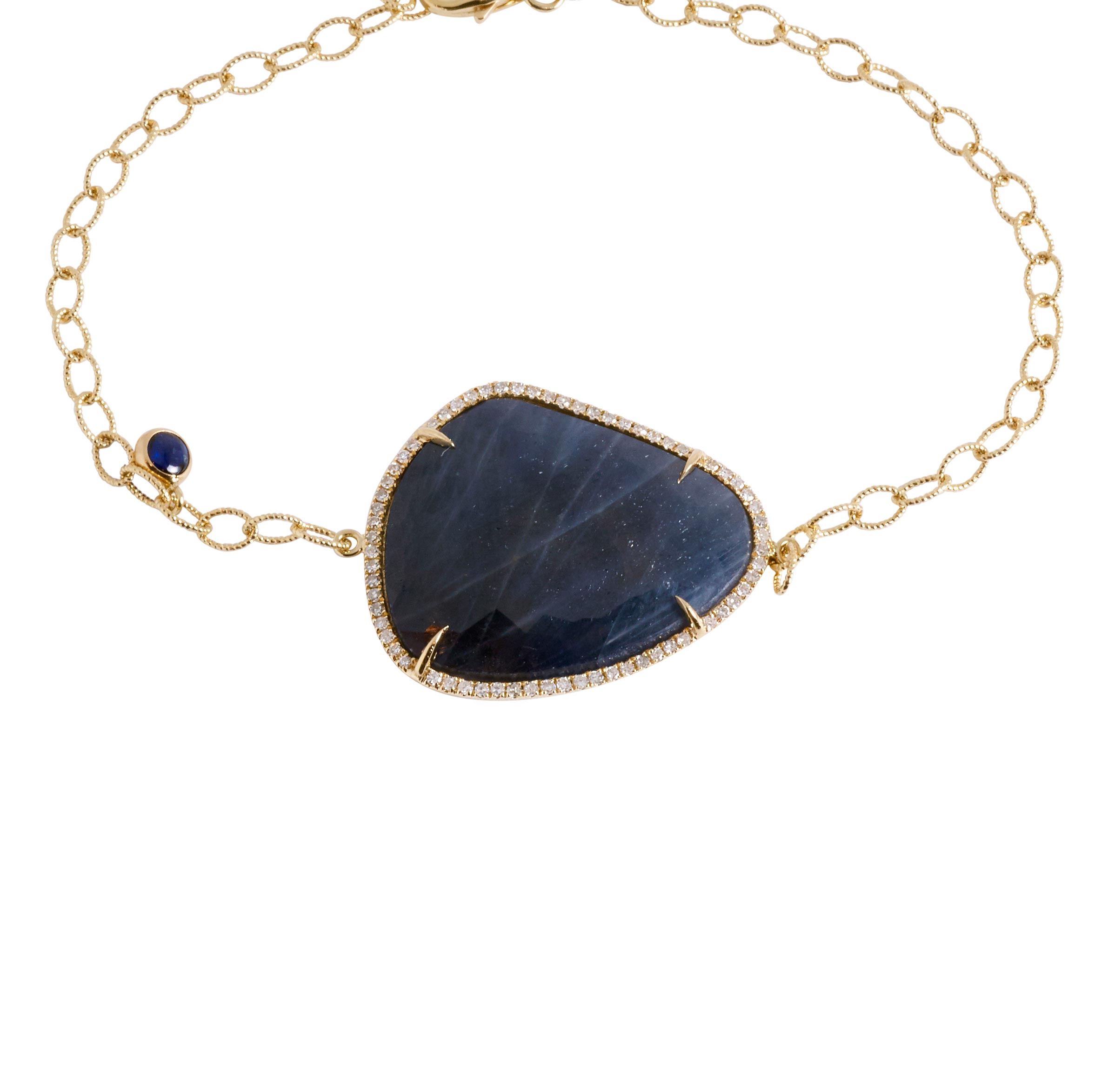 Blue Sapphire and Diamond Bracelet