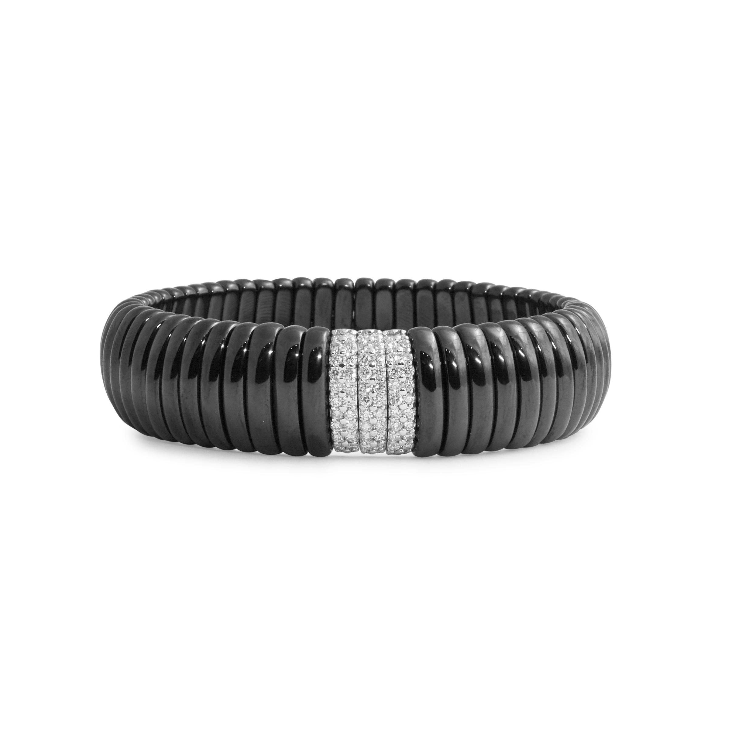 Black Ceramic and Diamond Bracelet