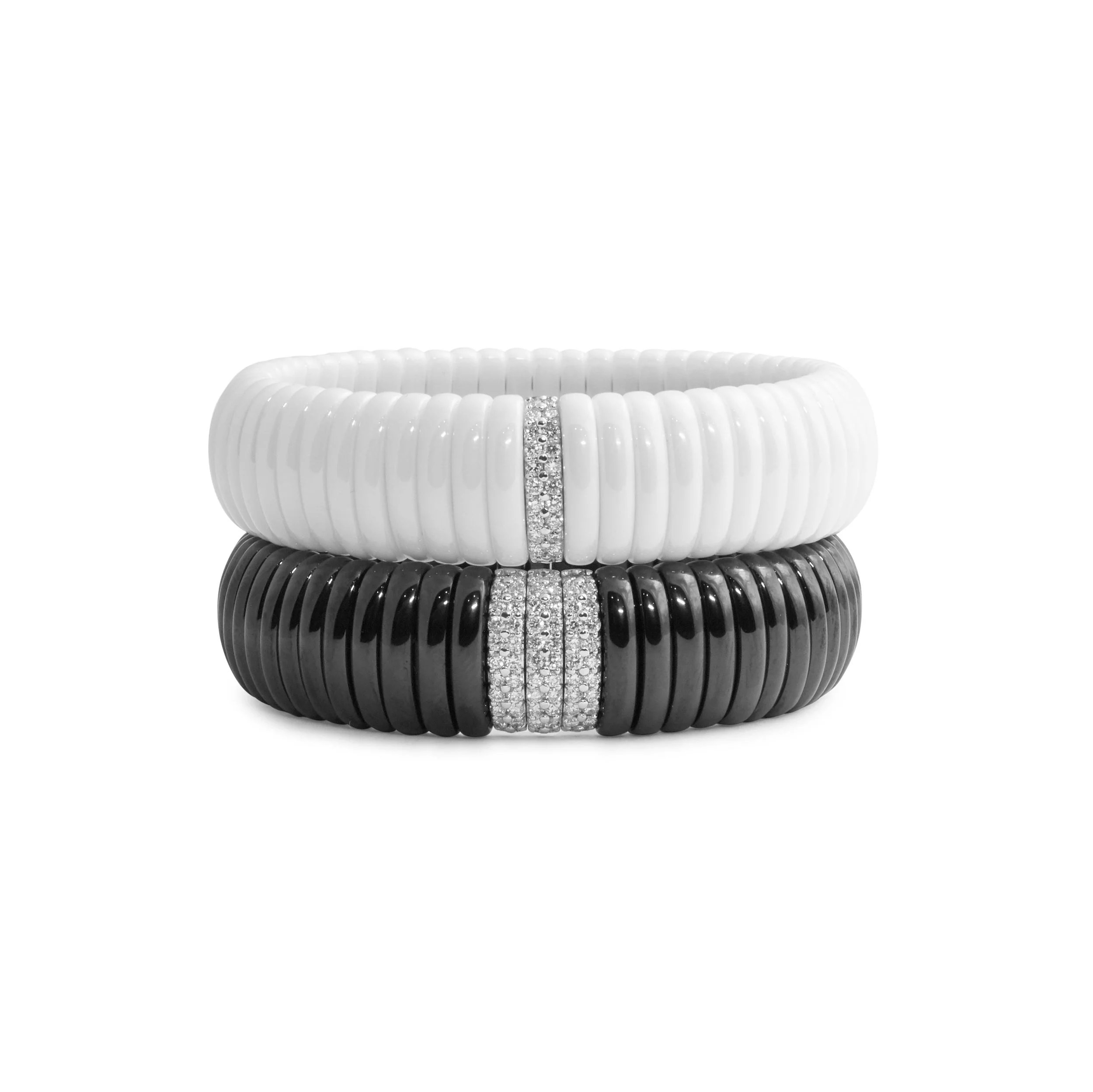 Black Ceramic and Diamond Bracelet