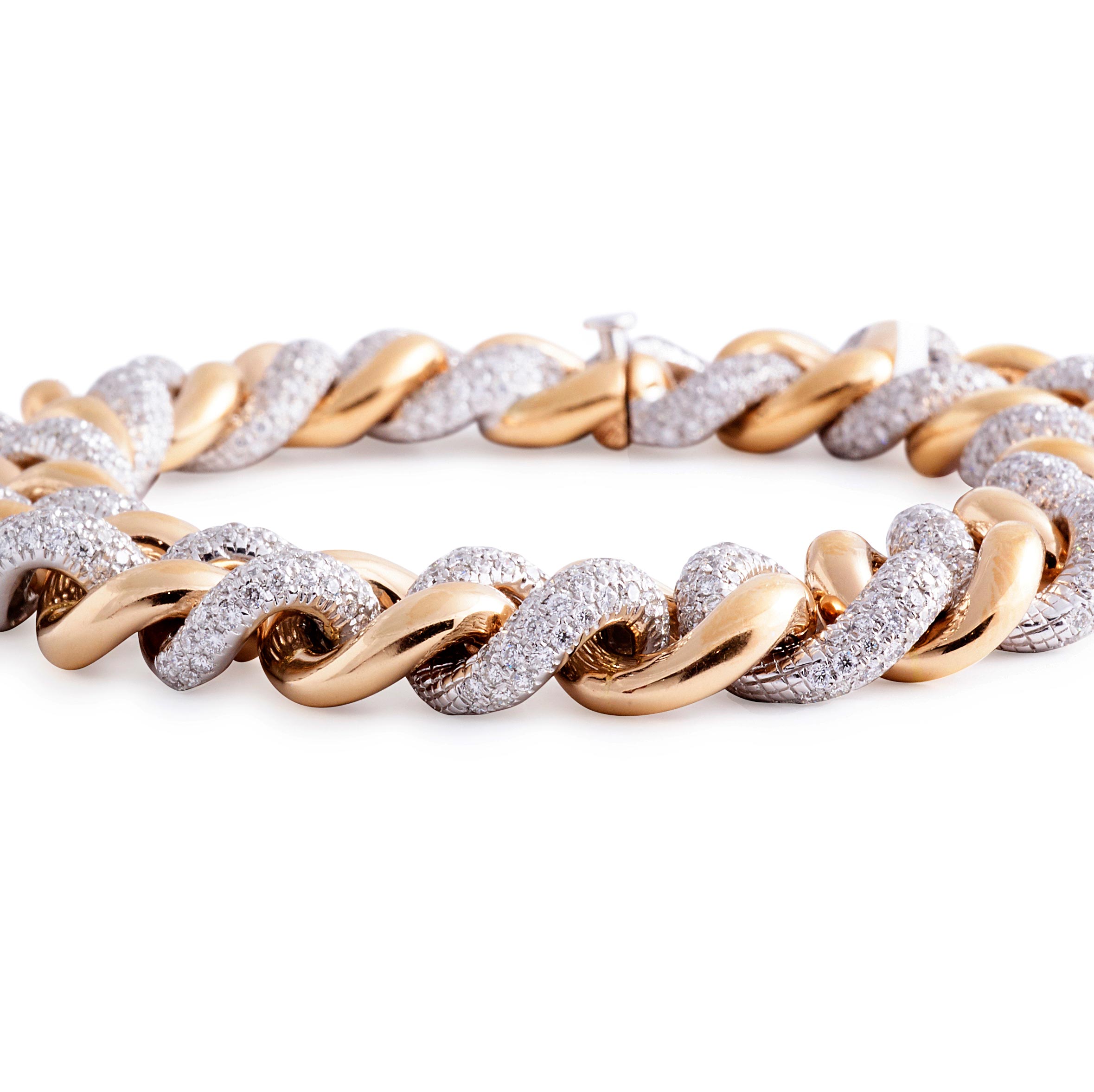 Silk Gold Diamond Cuban Link Bracelet | Fine Jewellery Online