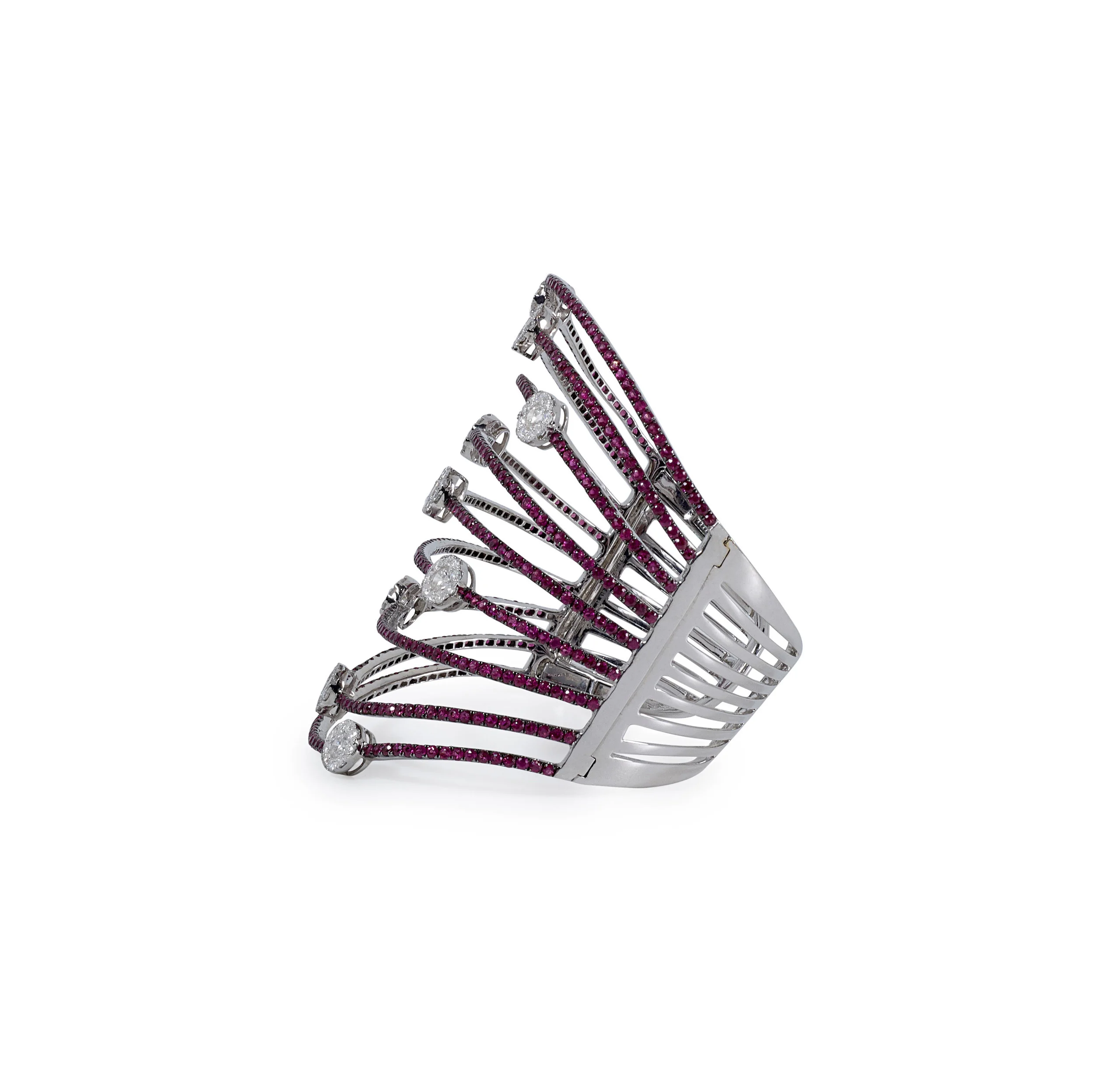 Ruby and Diamond Cuff Bracelet