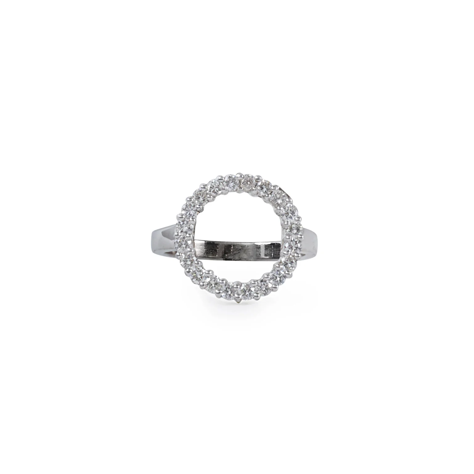Open Circle Diamond Ring