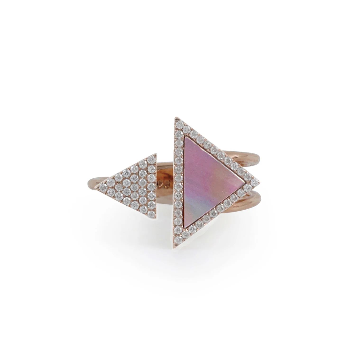 Diamond and Iridescent Stone Ring