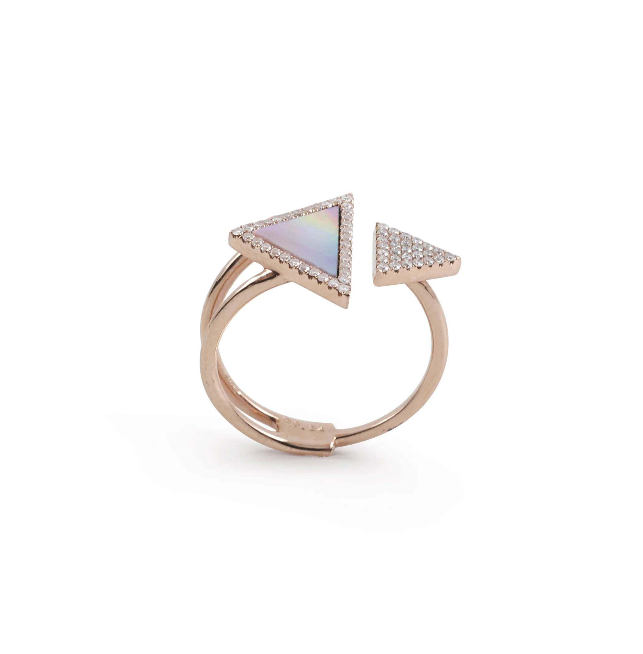 Diamond and Iridescent Stone Ring