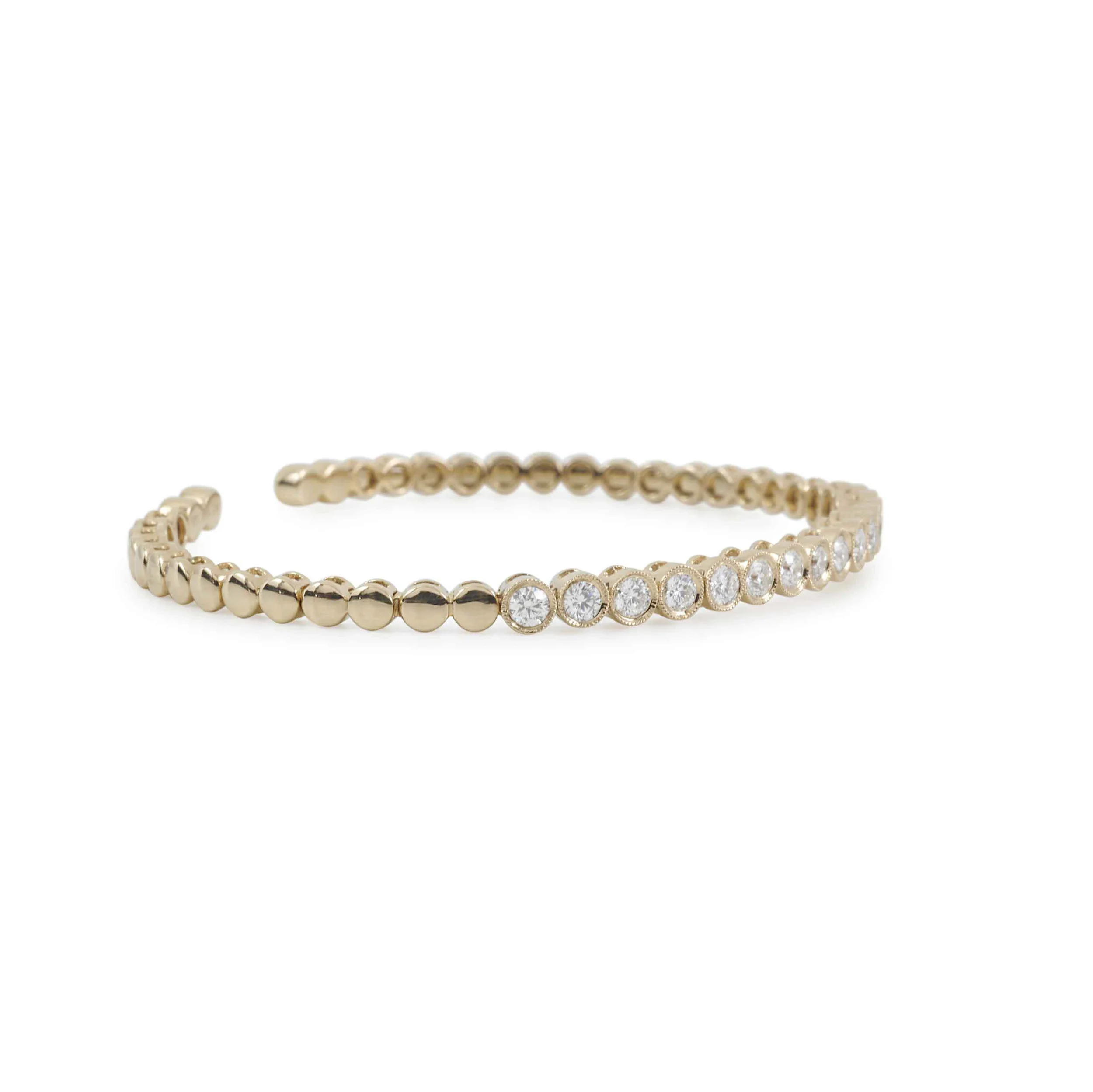 Bezel-Set Diamond Cuff