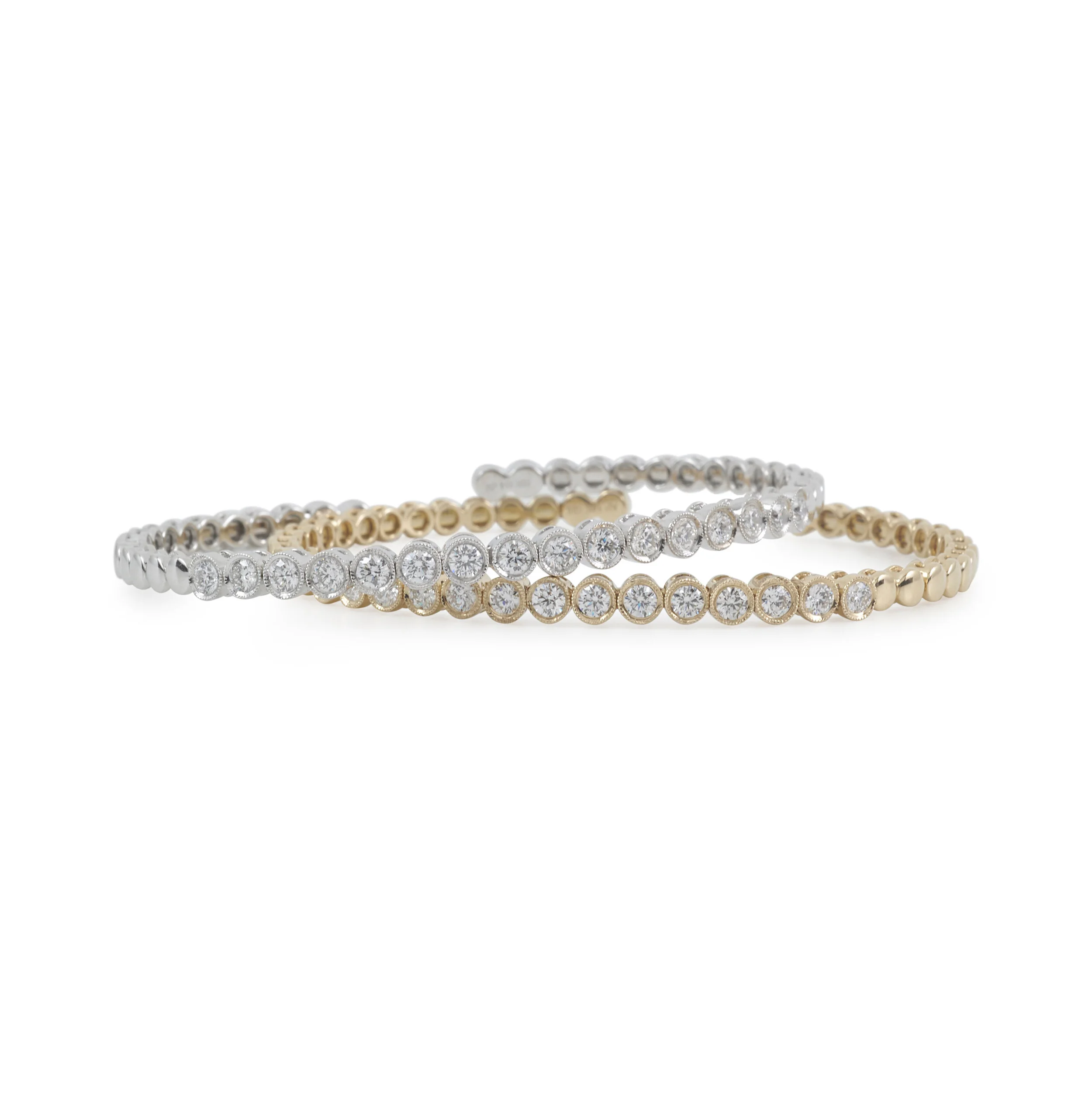Bezel-Set Diamond Cuff