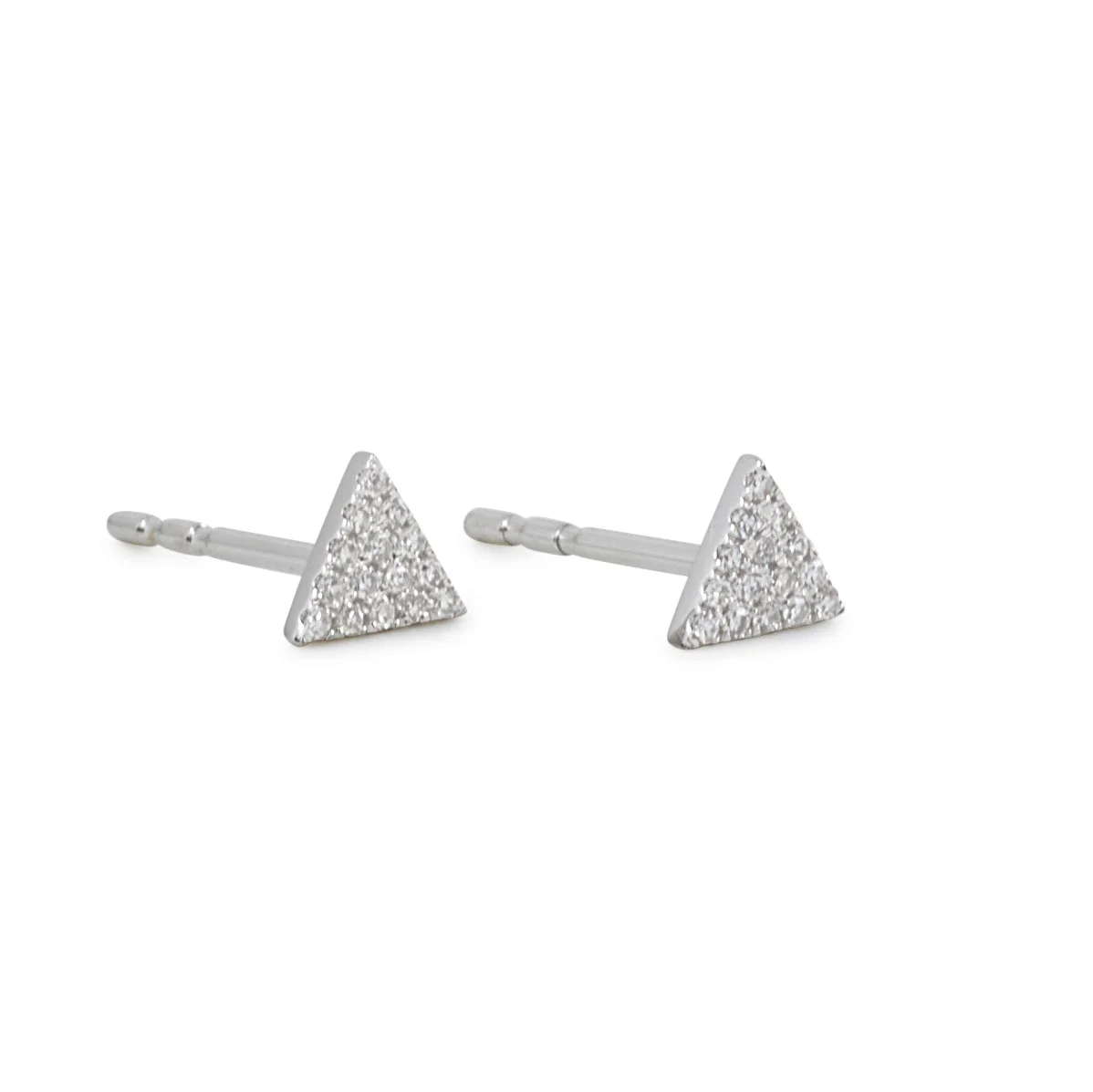 Pavé Diamond Triangle Shape Earrings
