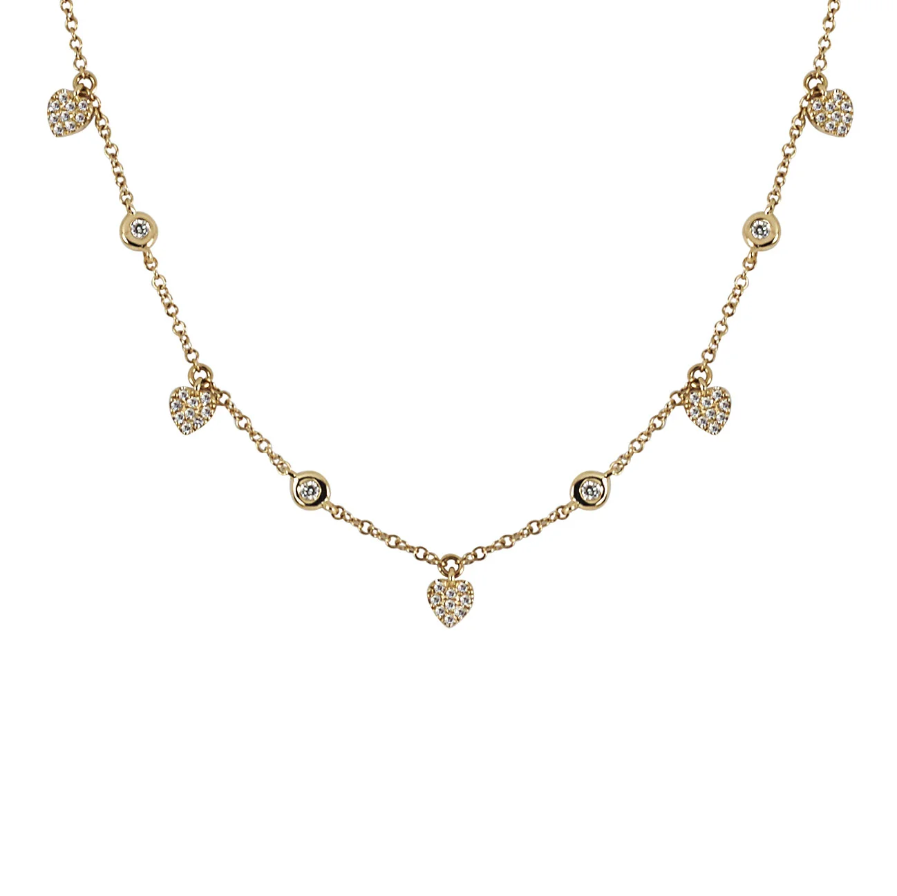 Diamond Hearts Necklace