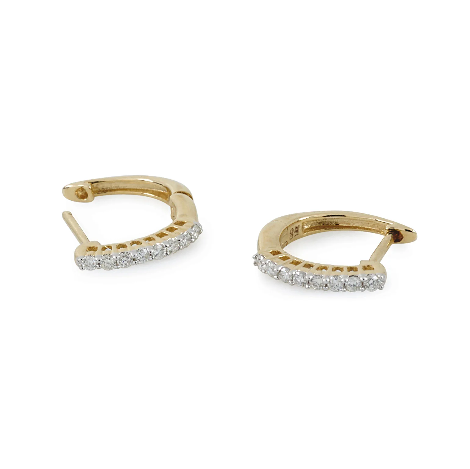 Small Diamond Hoop Earrings