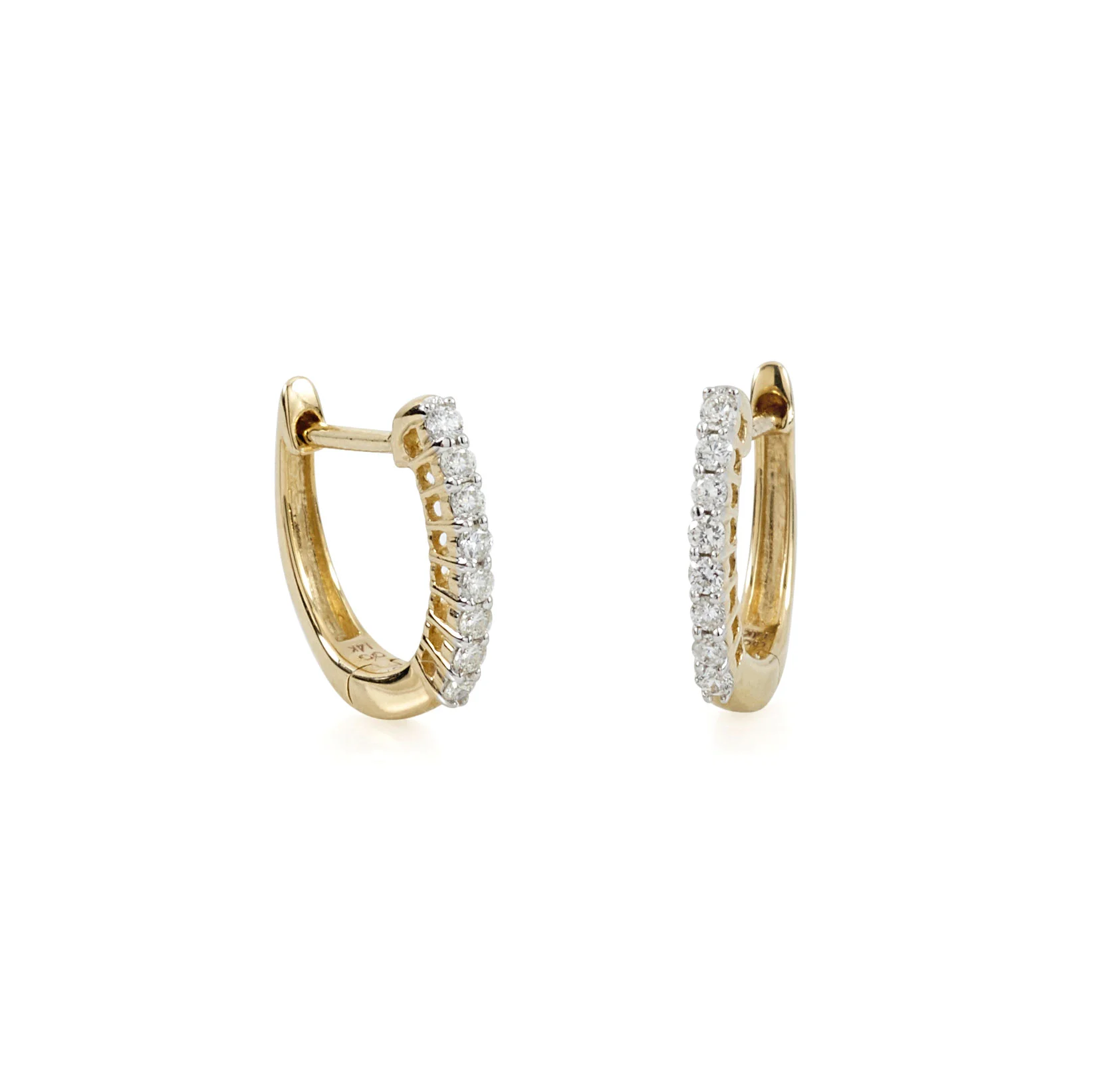 Small Diamond Hoop Earrings