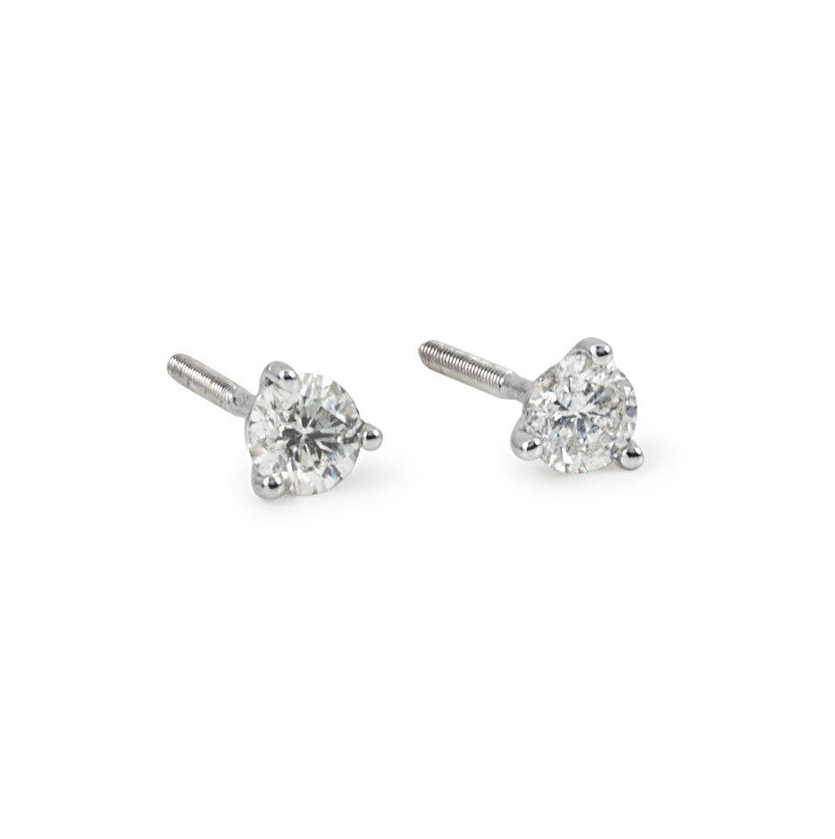 Effy 14K White Gold 0.50 Ct Diamond Stud Earrings – effyjewelry.com