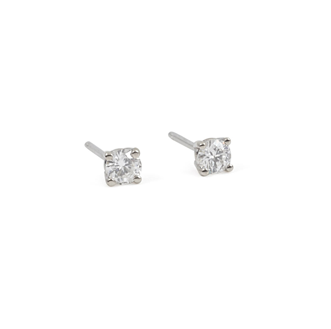 9ct White Gold Small Thick Hoop Earrings – Bijou Jewellery