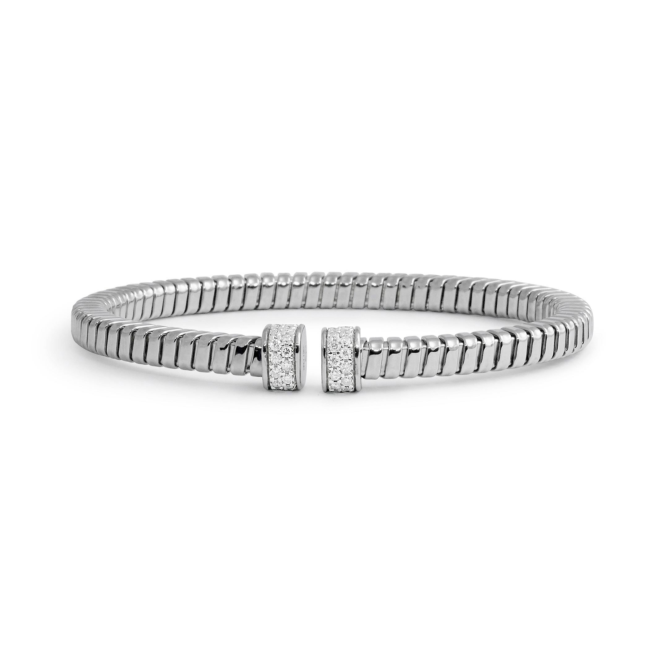 White Gold and Diamond Cuff