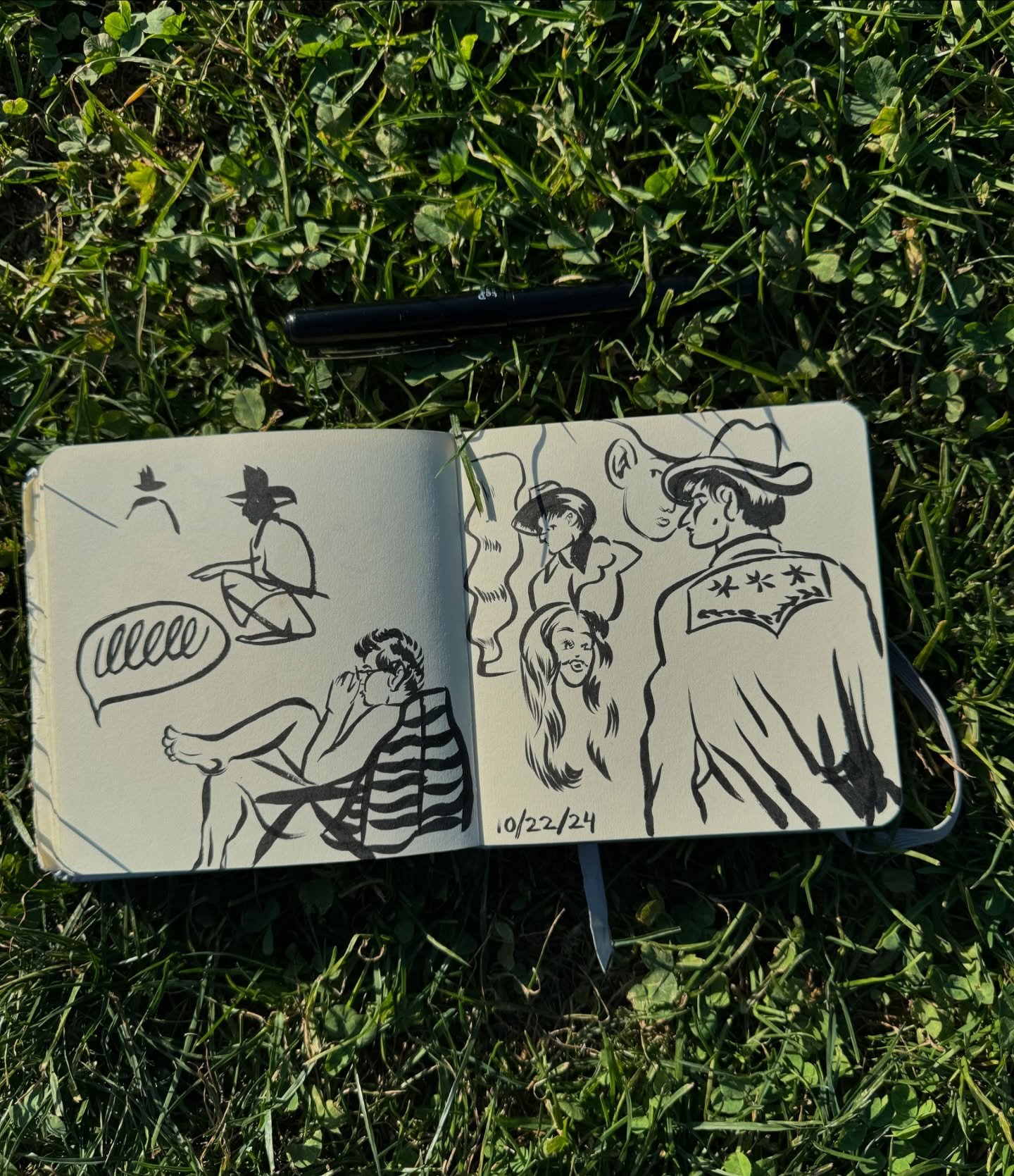 #inktober2024 the 22nd quickie in sheepsmeadow 🐏 for the cowboys macking on chicks for tik tok