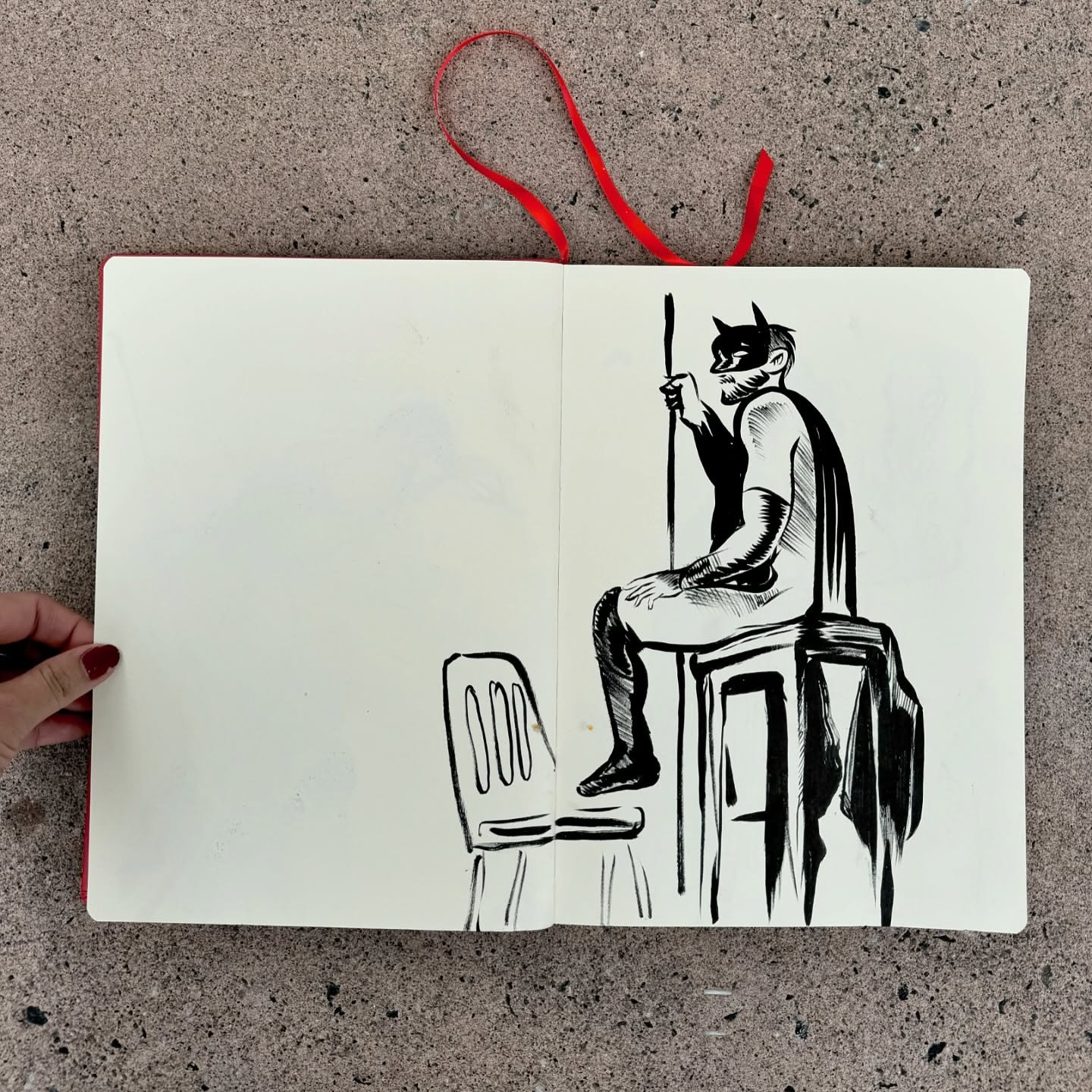 On #inktober the 16th I drew BatMan at @bat_haus 🦇🏠

#inktober2024
