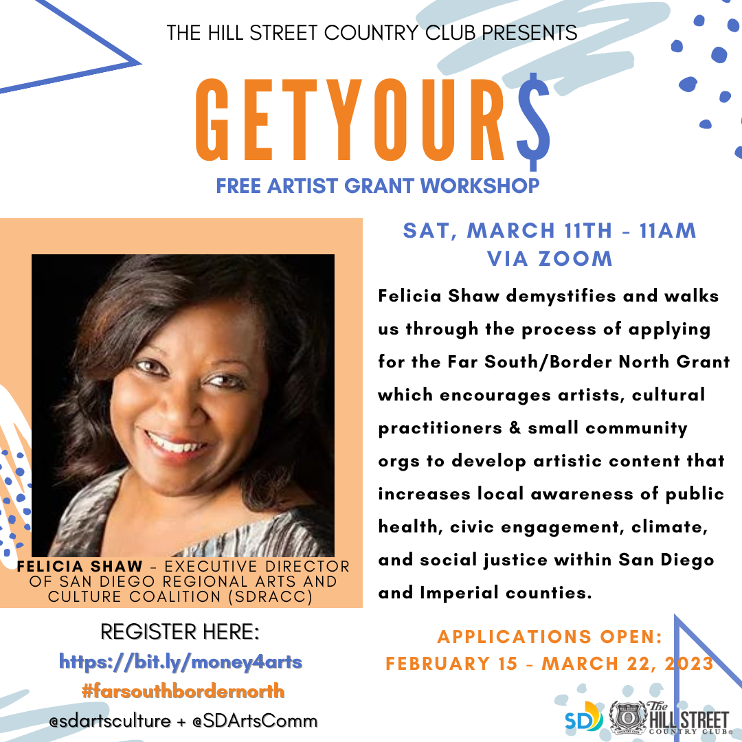 Get Your$ free artist grant workshop flyer