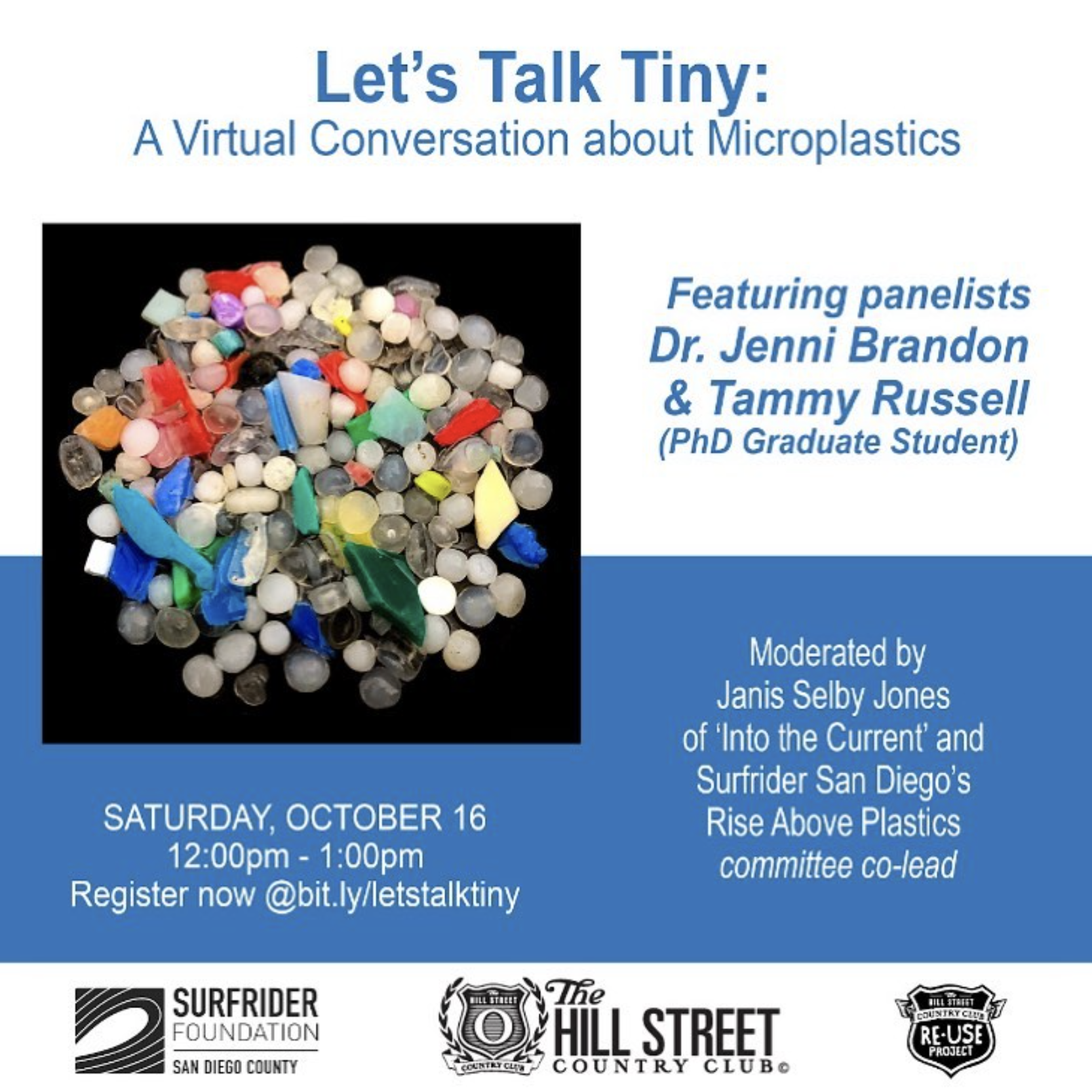 lets talk tiny a virtual conversation about microplastics flyer