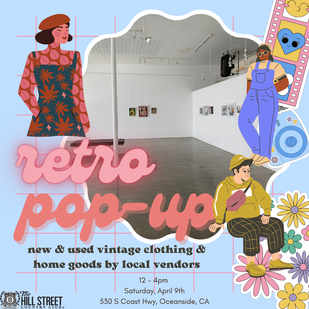 vintage pop up clothing sale flyer
