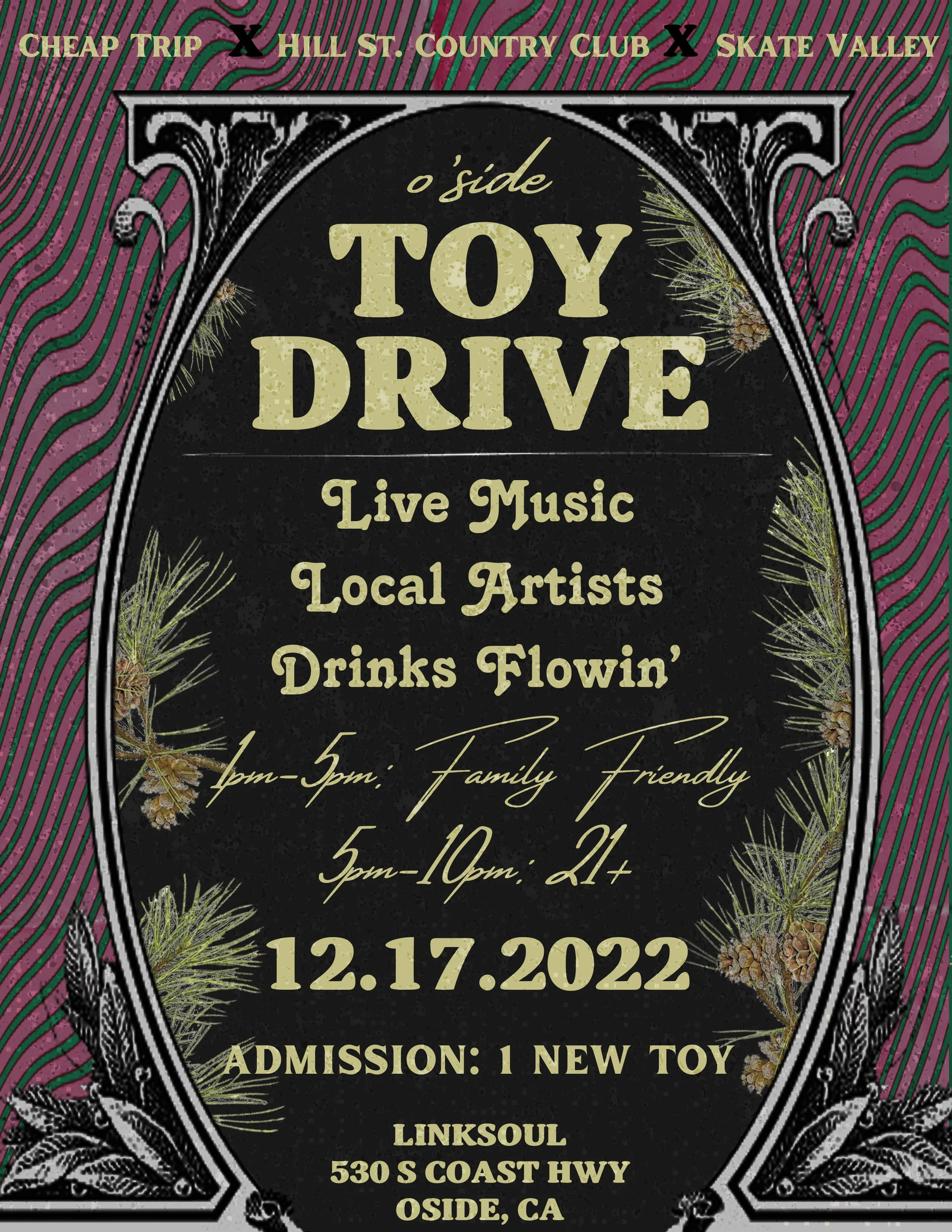 O’Side Toy Drive & Celebration 2022 flyer