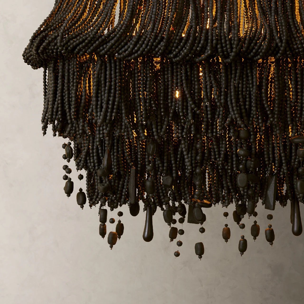 Black Beaded Chandelier